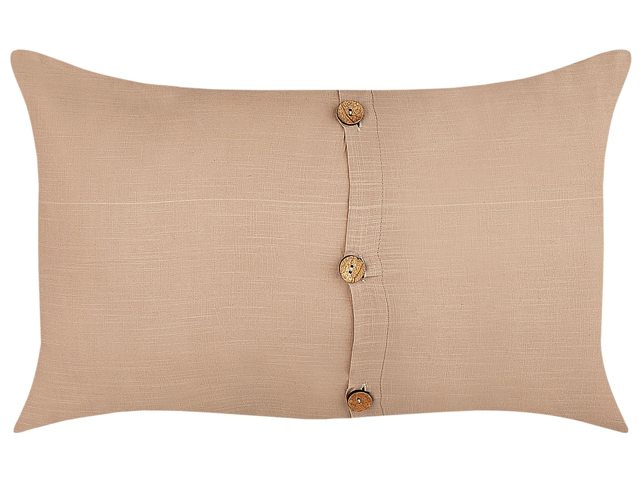 Set of 2 Linen Cushions 30x50cm Beige