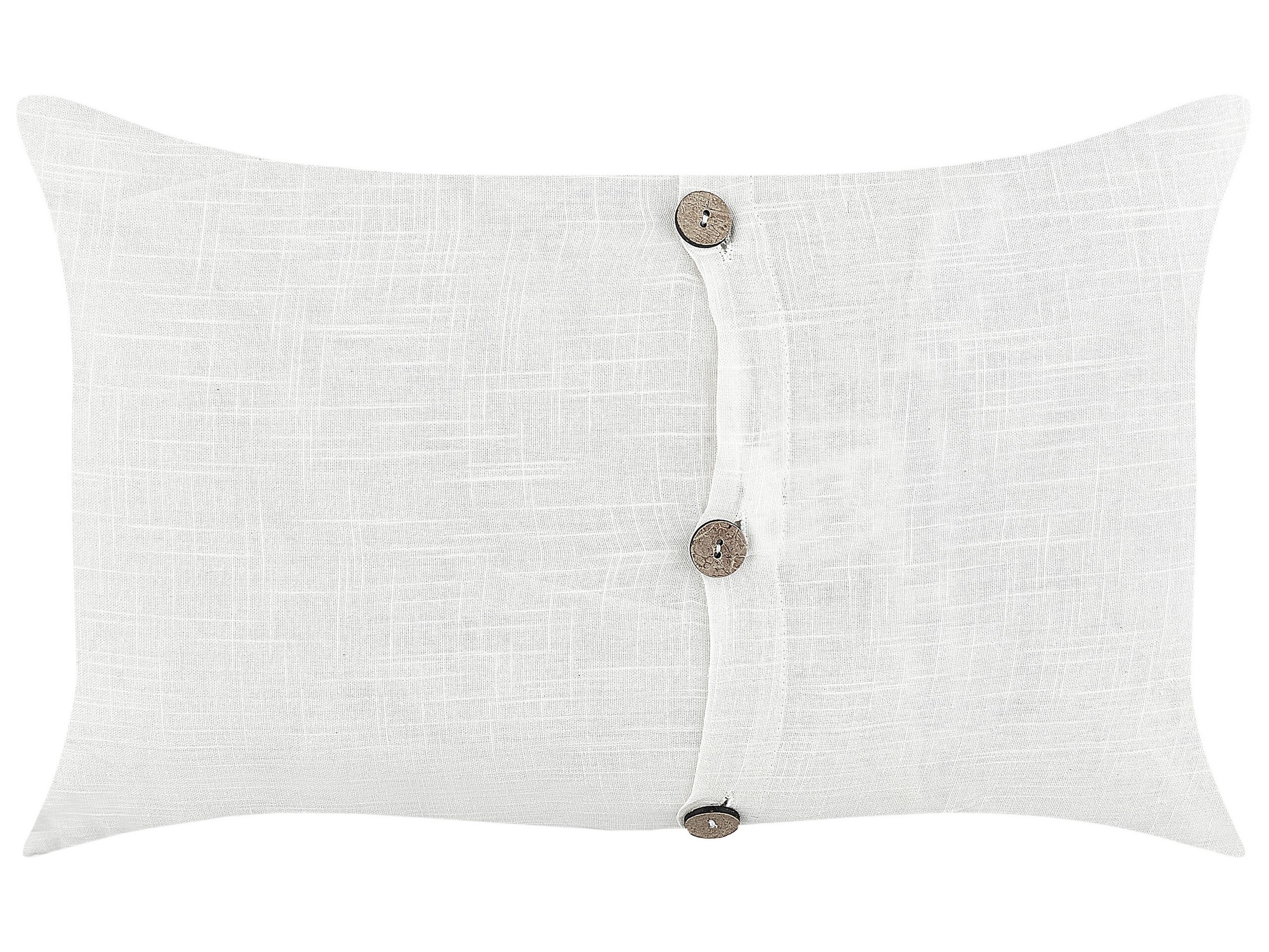Set of 2 Linen Cushions 30x50cm White