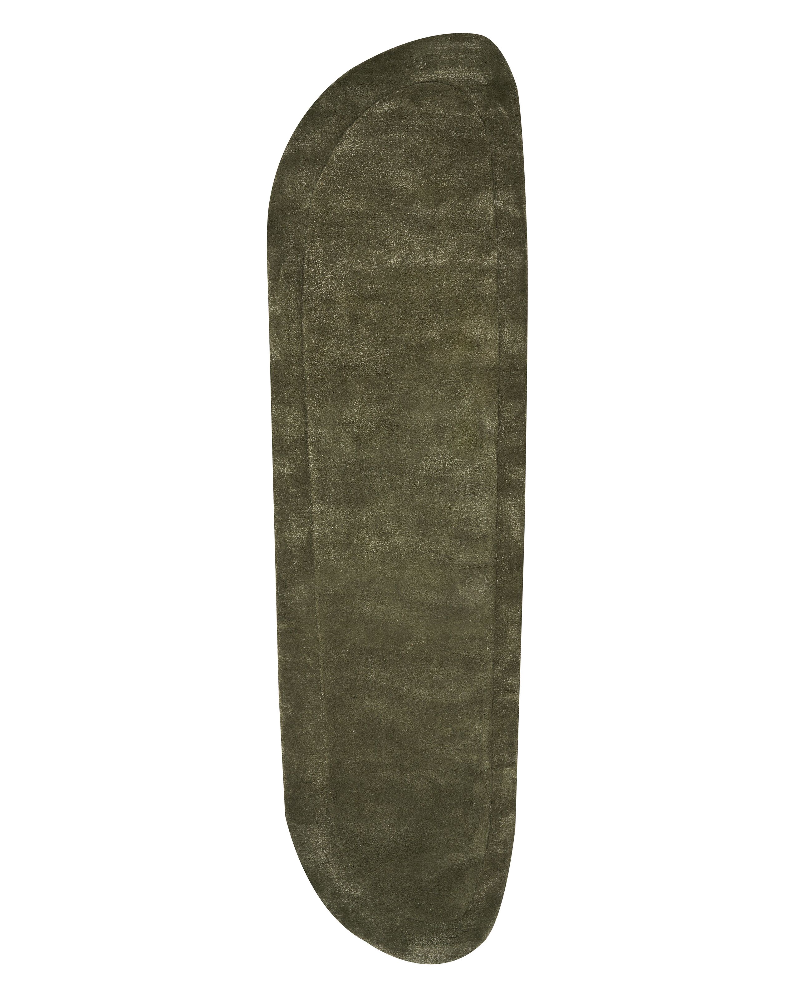 Viscose Area Rug 80x250cm Dark Green