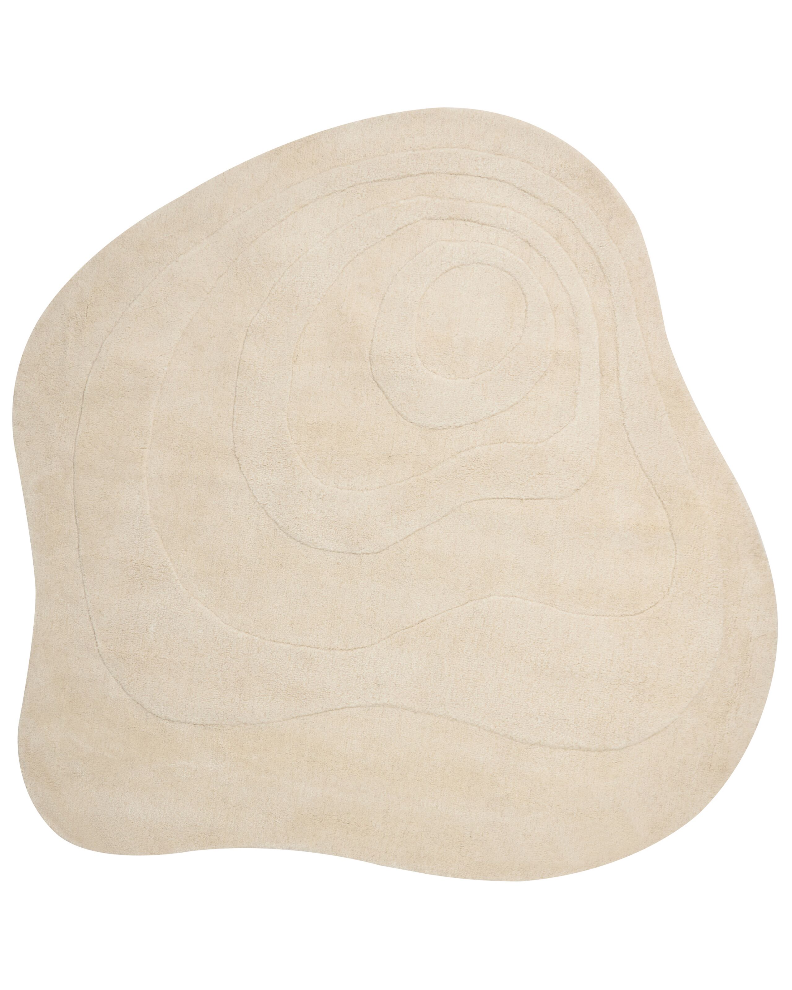 Viscose Area Rug 160x160cm Beige
