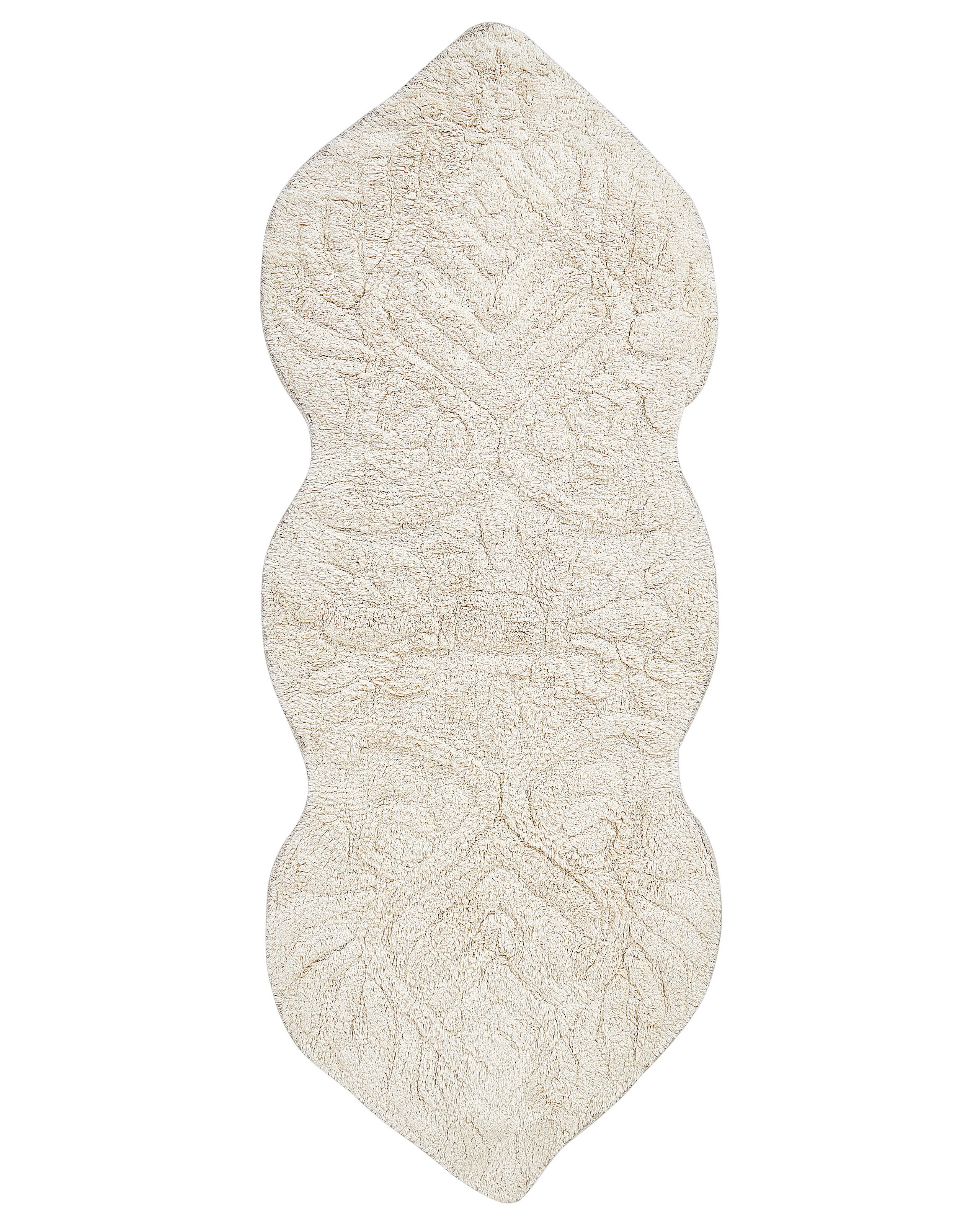 Cotton Bath Mat 150x60cm Beige