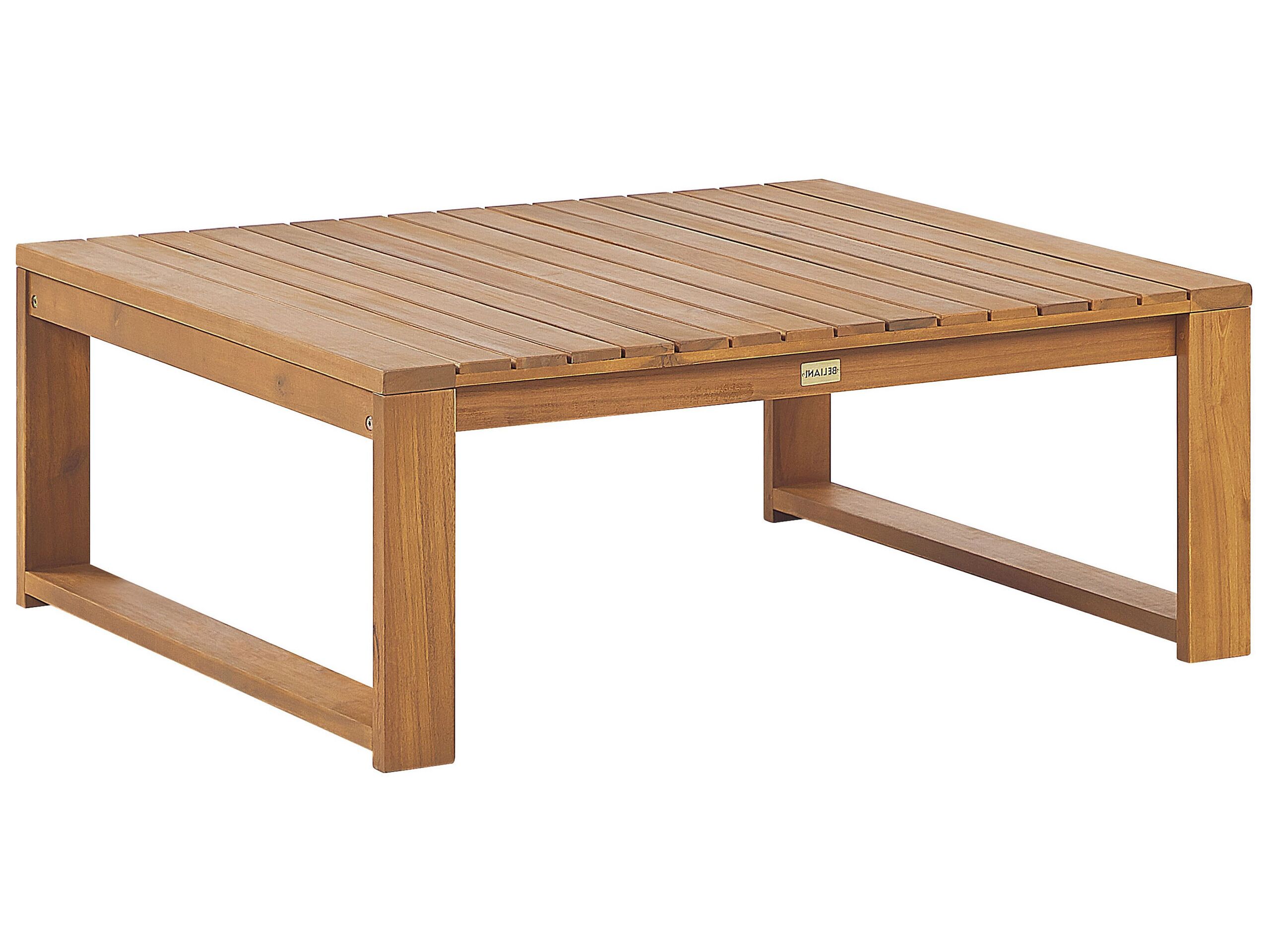 Certified Acacia Wood Garden Coffee Table 90 x 75 cm Light TIMOR II