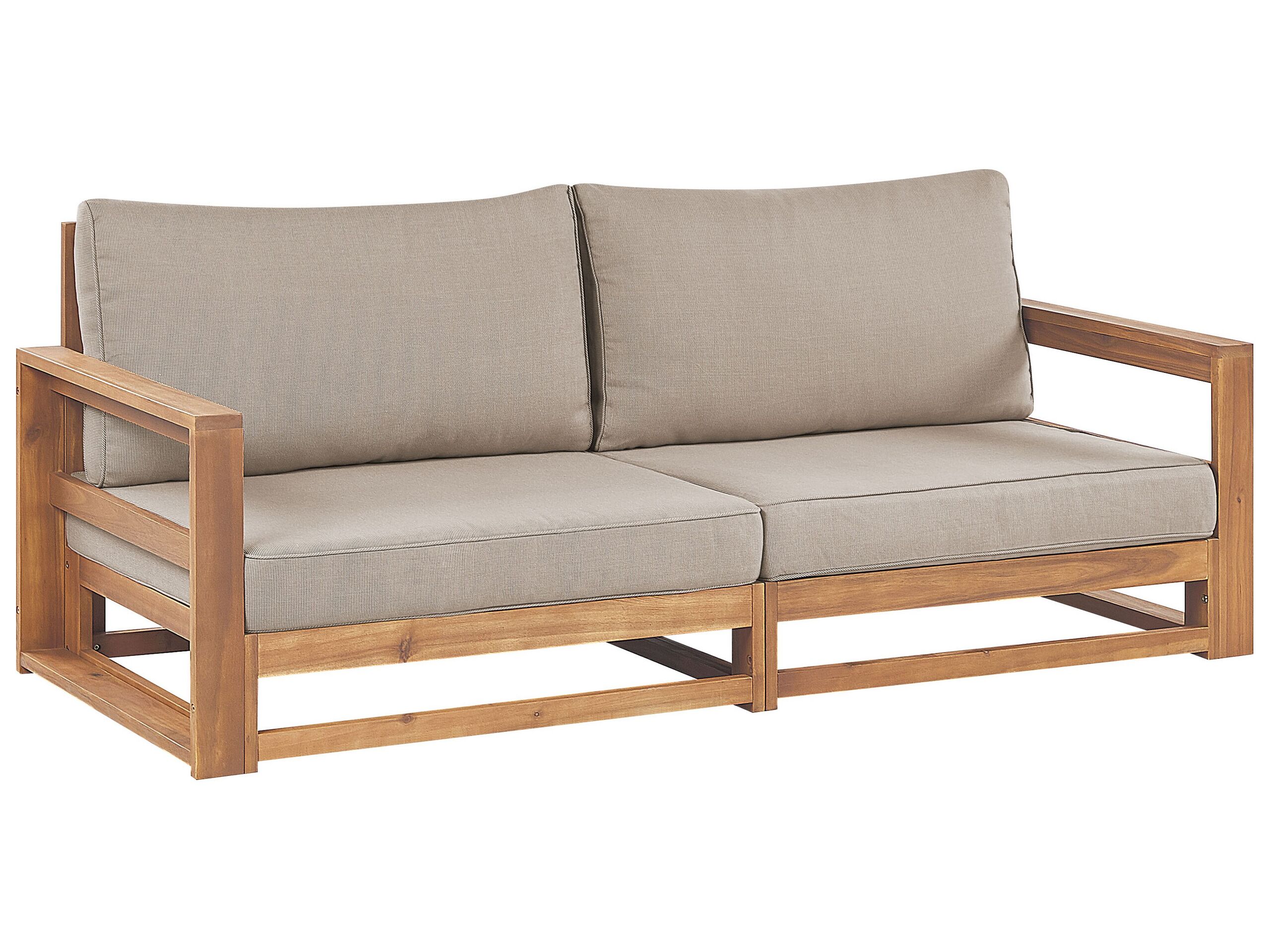 2 Seater Certified Acacia Wood Garden Sofa Light TIMOR II