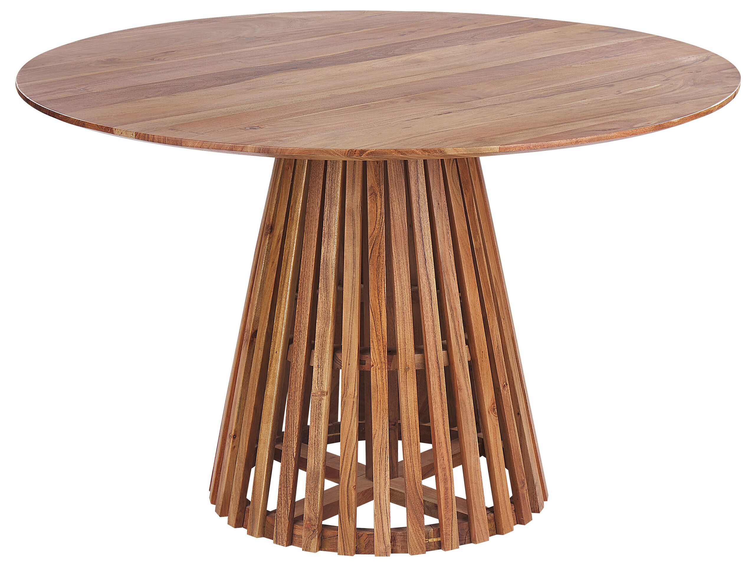 Round Acacia Wood Dining Table âŒ€ 120 cm Dark MESILLA