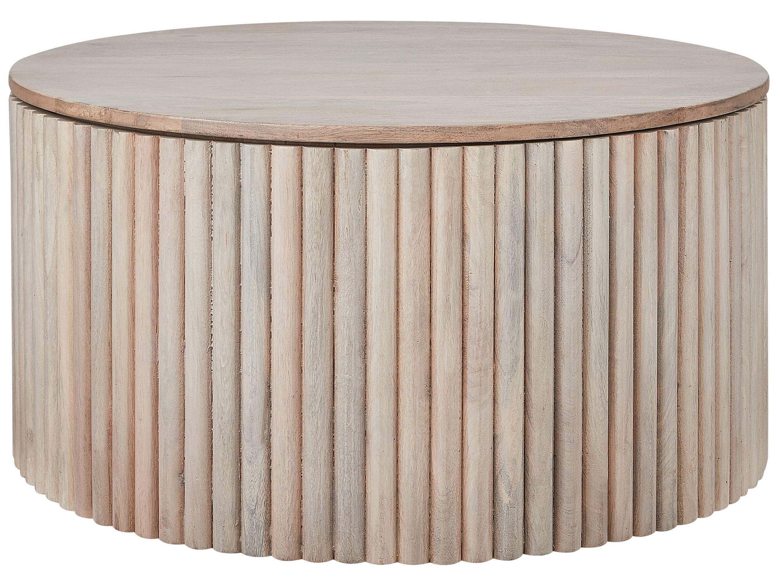 Storage Mango Wood Coffee Table Light KIRKWOOD