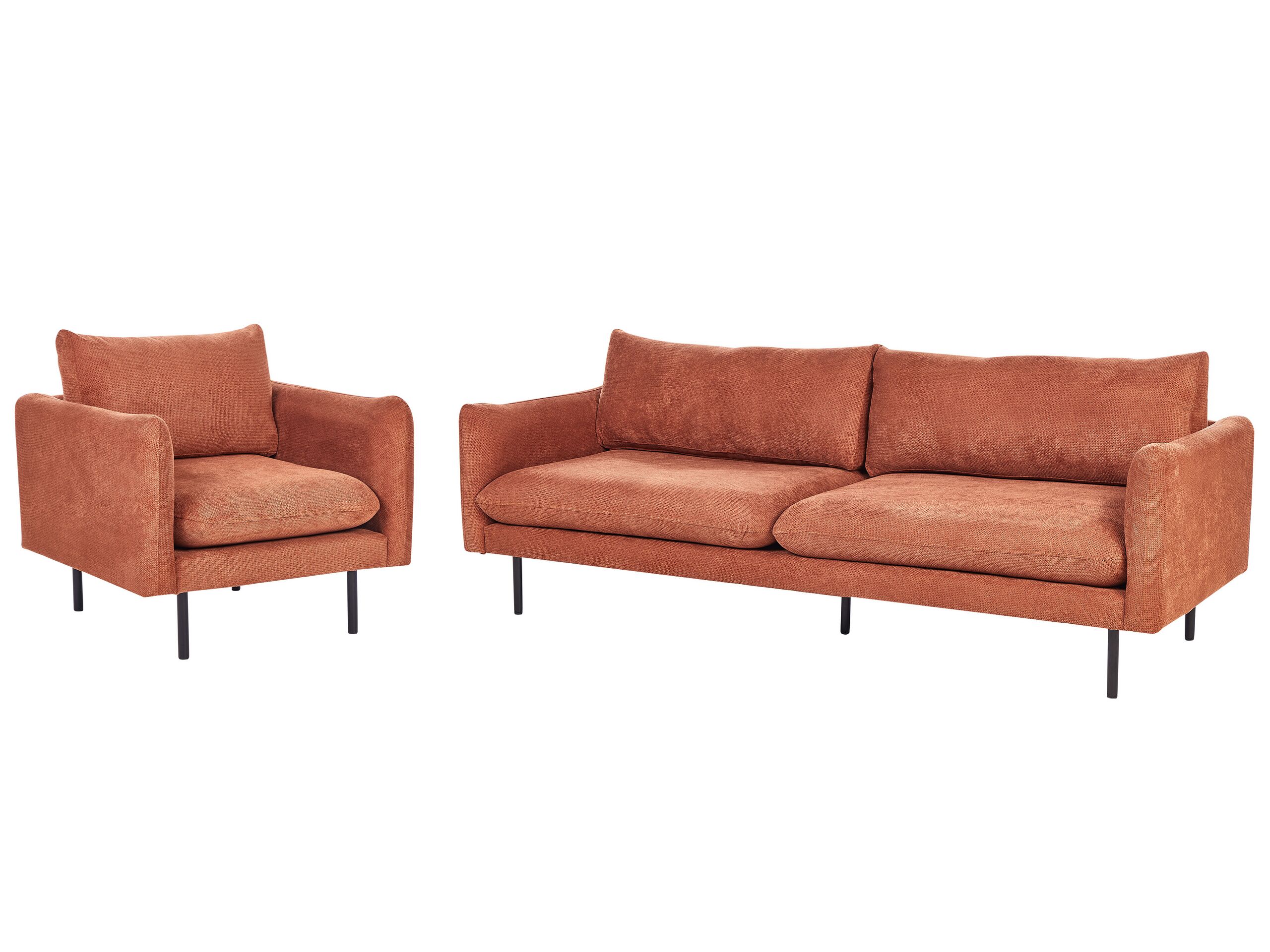 Fabric Living Room Set Golden Brown VINTERBRO