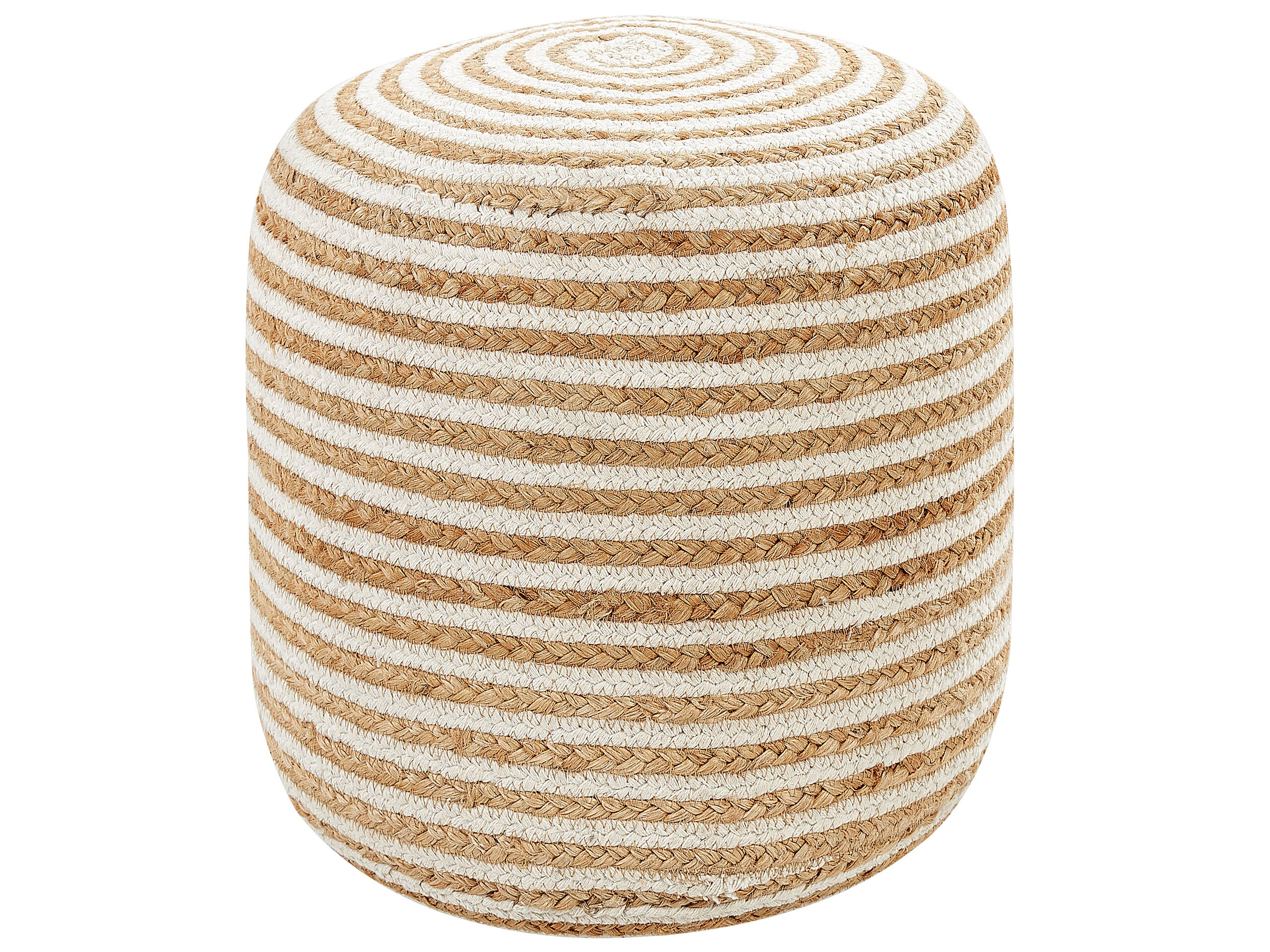 Jute Pouffe âŒ€ 40 cm cm beige RESAFA