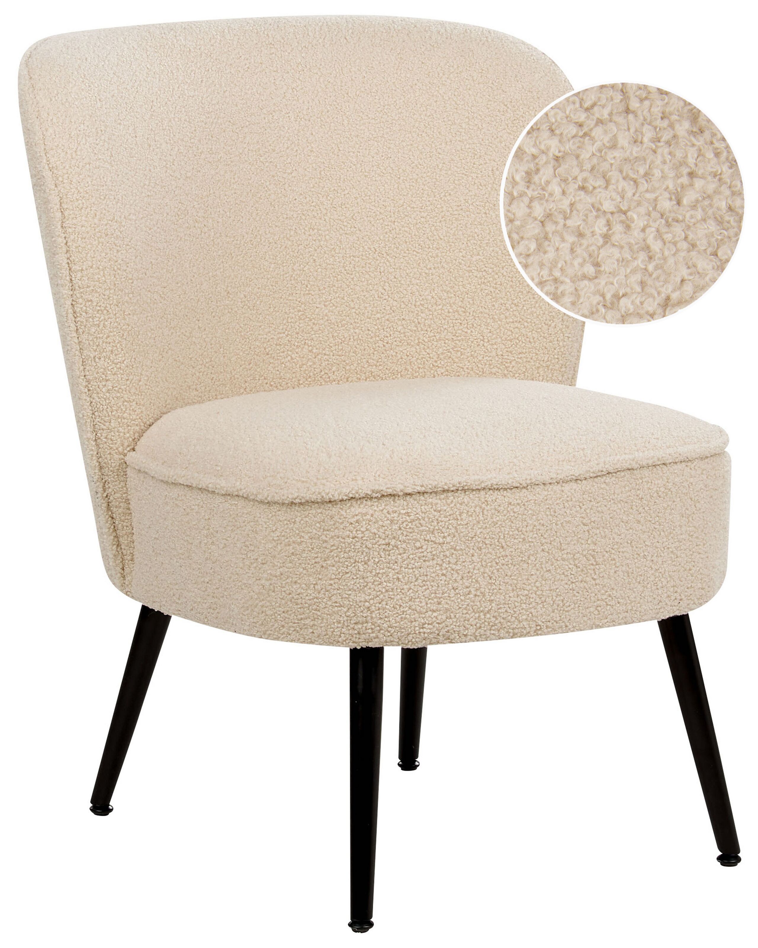 Boucle Armchair Light Beige VOSS