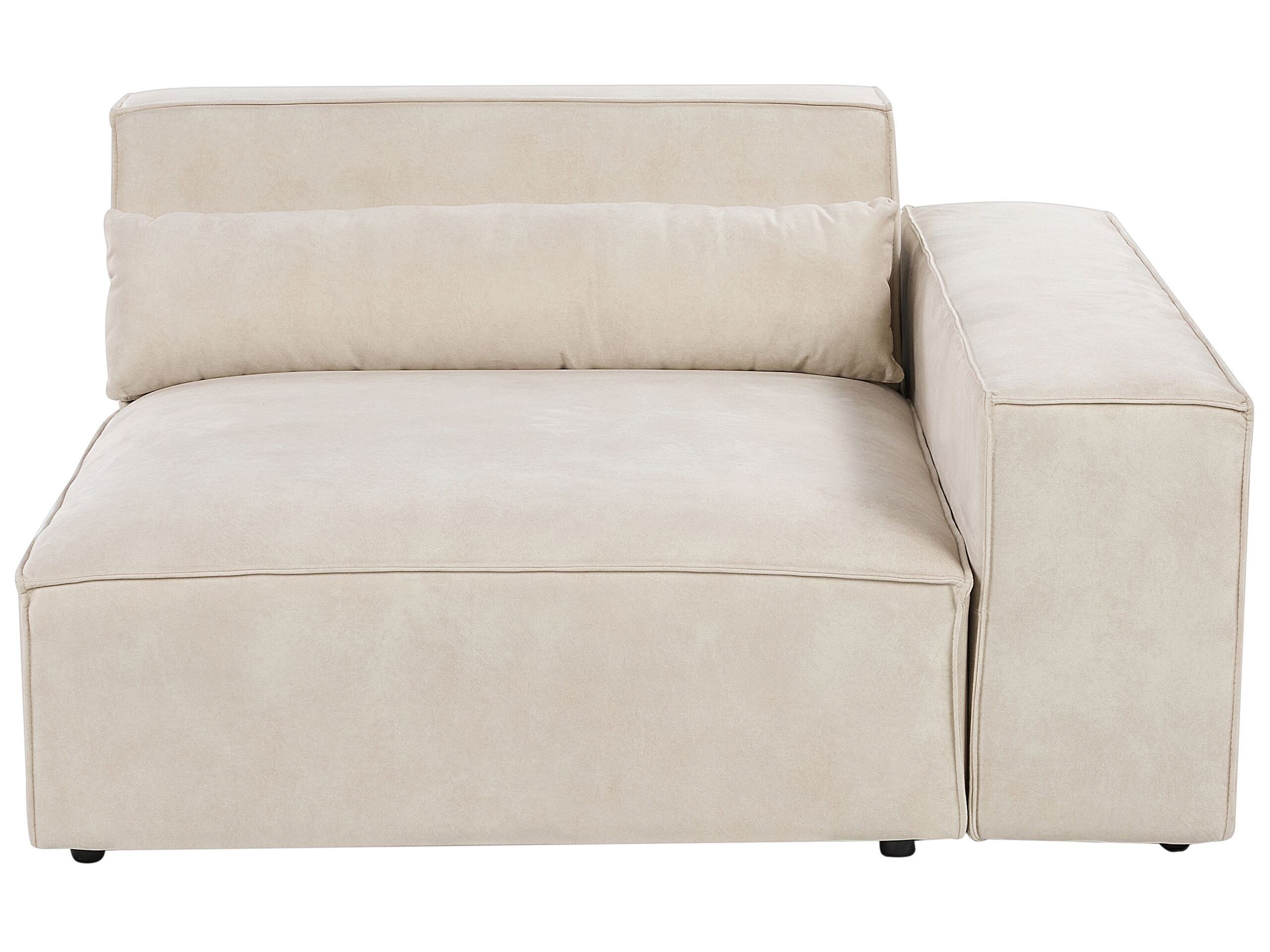 QAVELLE Velvet Corner Sofa - L Shaped - Right Hand Facing - Light Beige