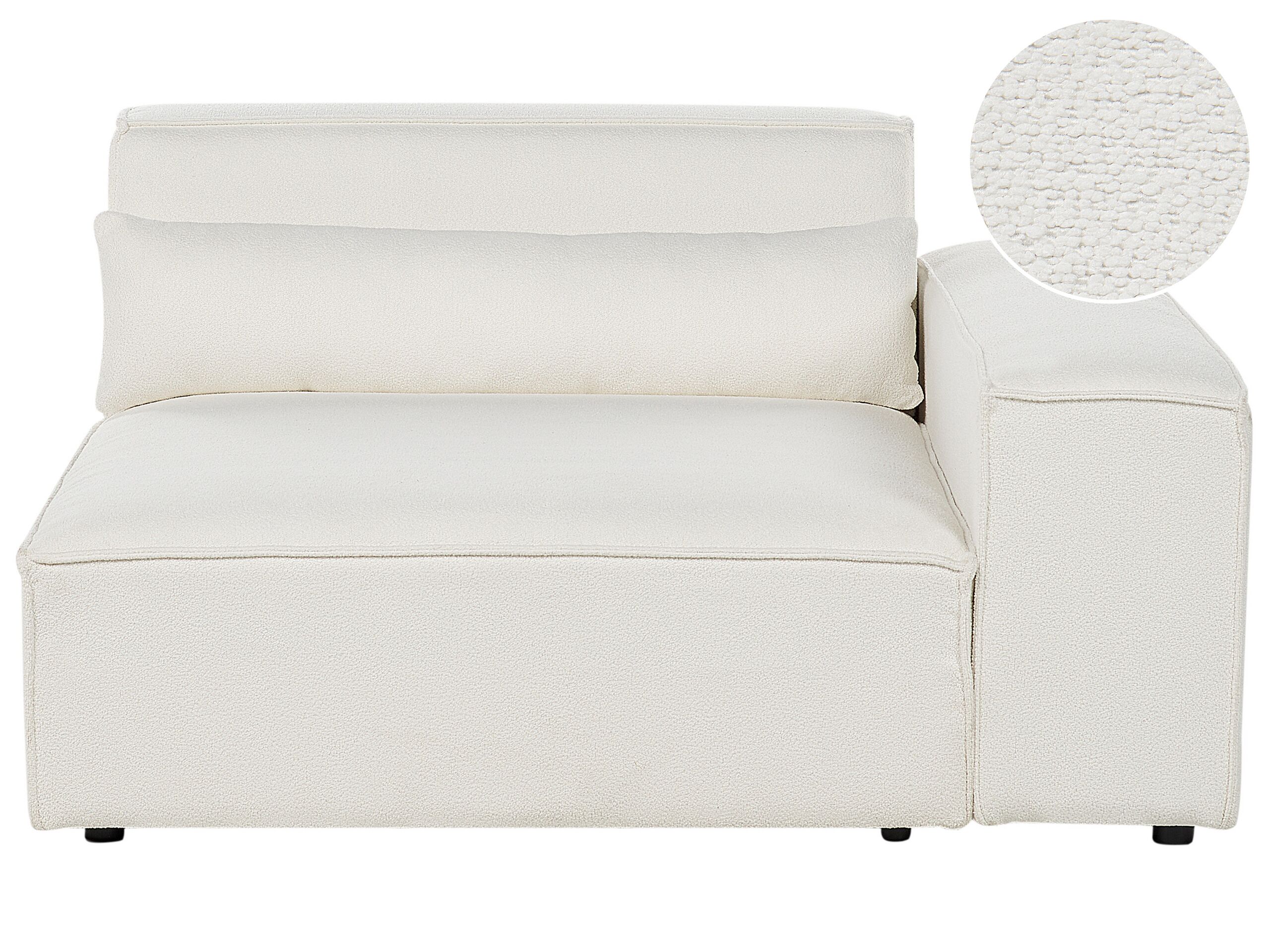 Left Hand Boucle Corner Seat White HELLNAR