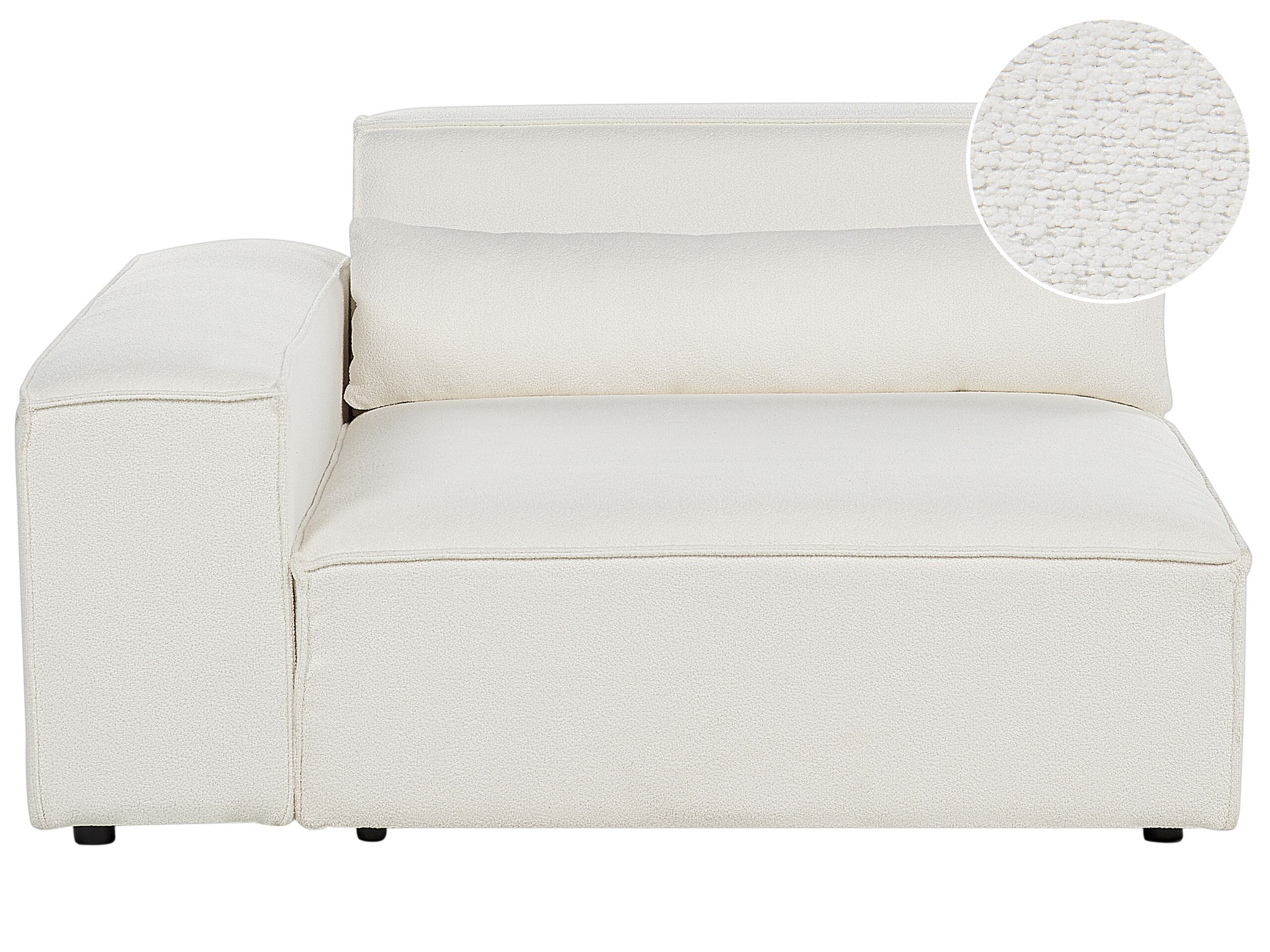Right Hand Boucle Corner Seat White HELLNAR