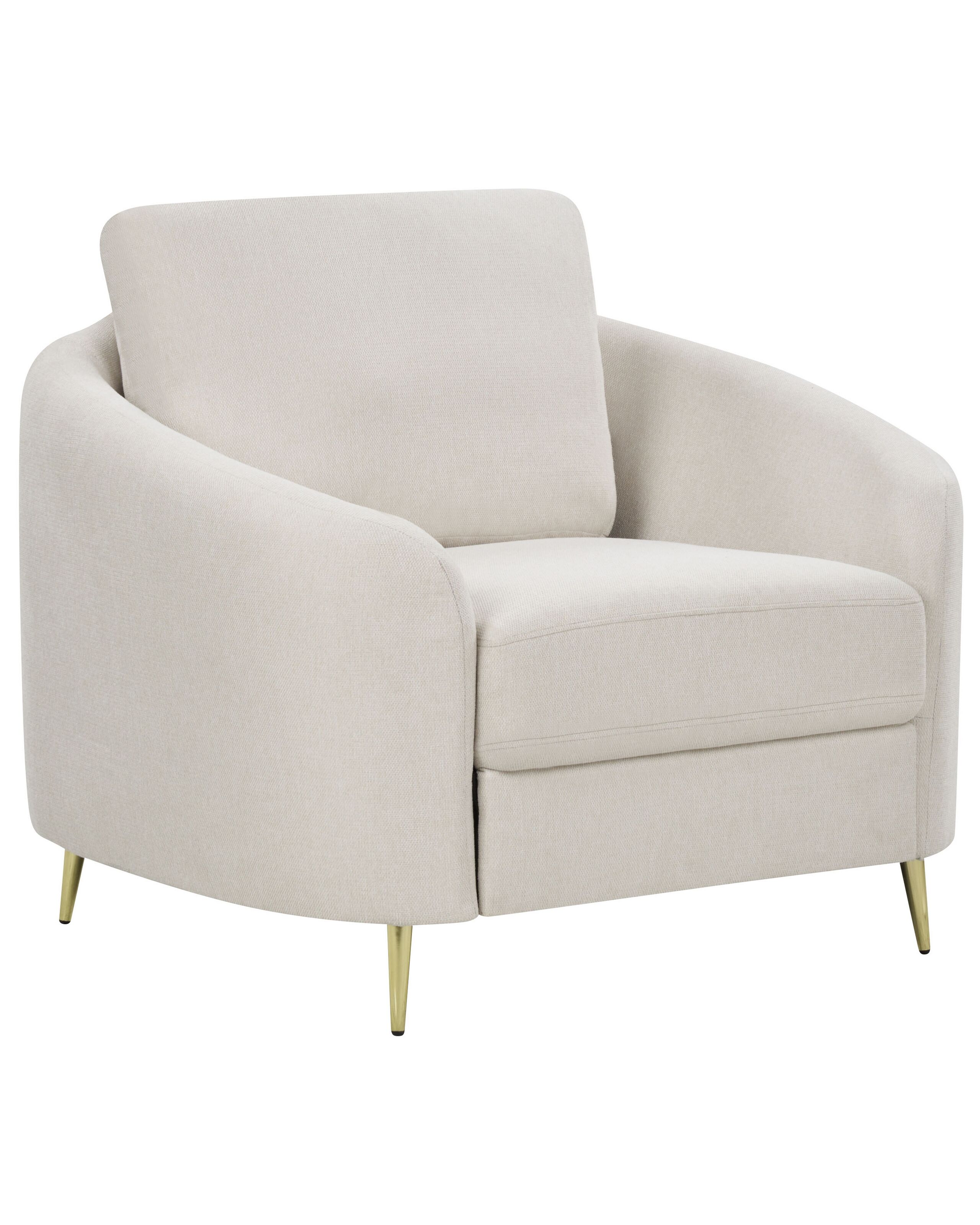 Fabric Armchair Light Beige TROSA