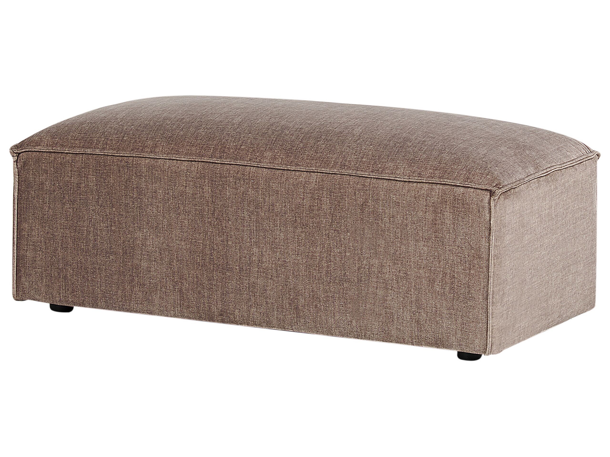 Fabric Ottoman Brown HELLNAR