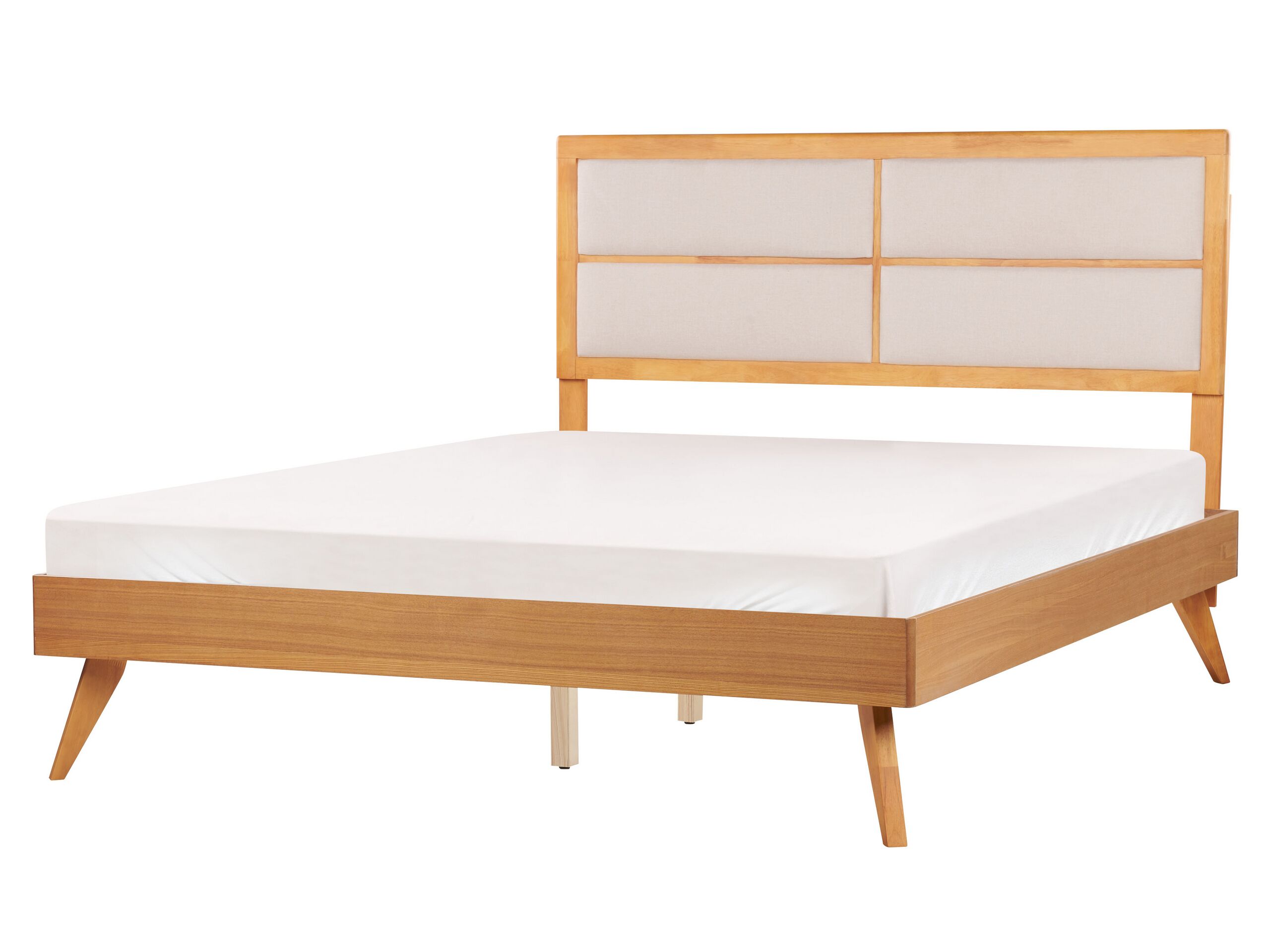 EU King Size Bed Light Wood POISSY