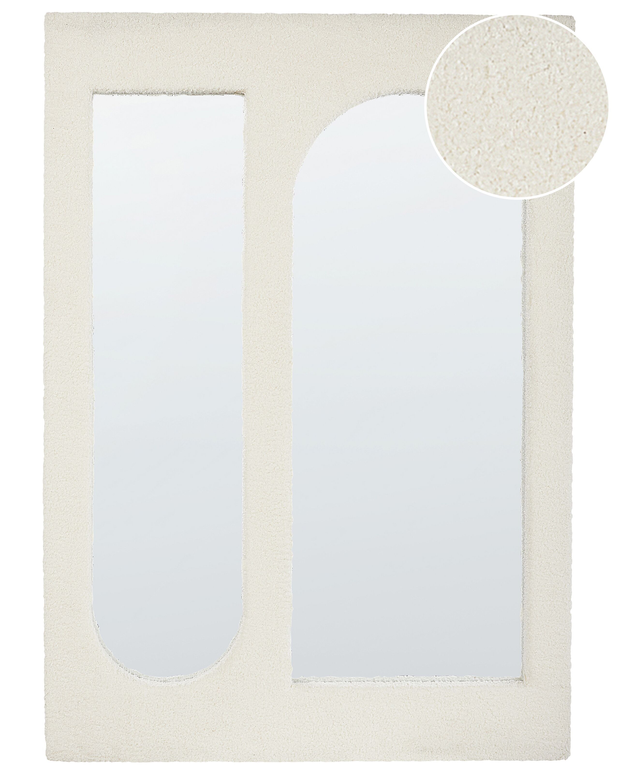 Boucle Wall Mirror 70x100cm Off - White