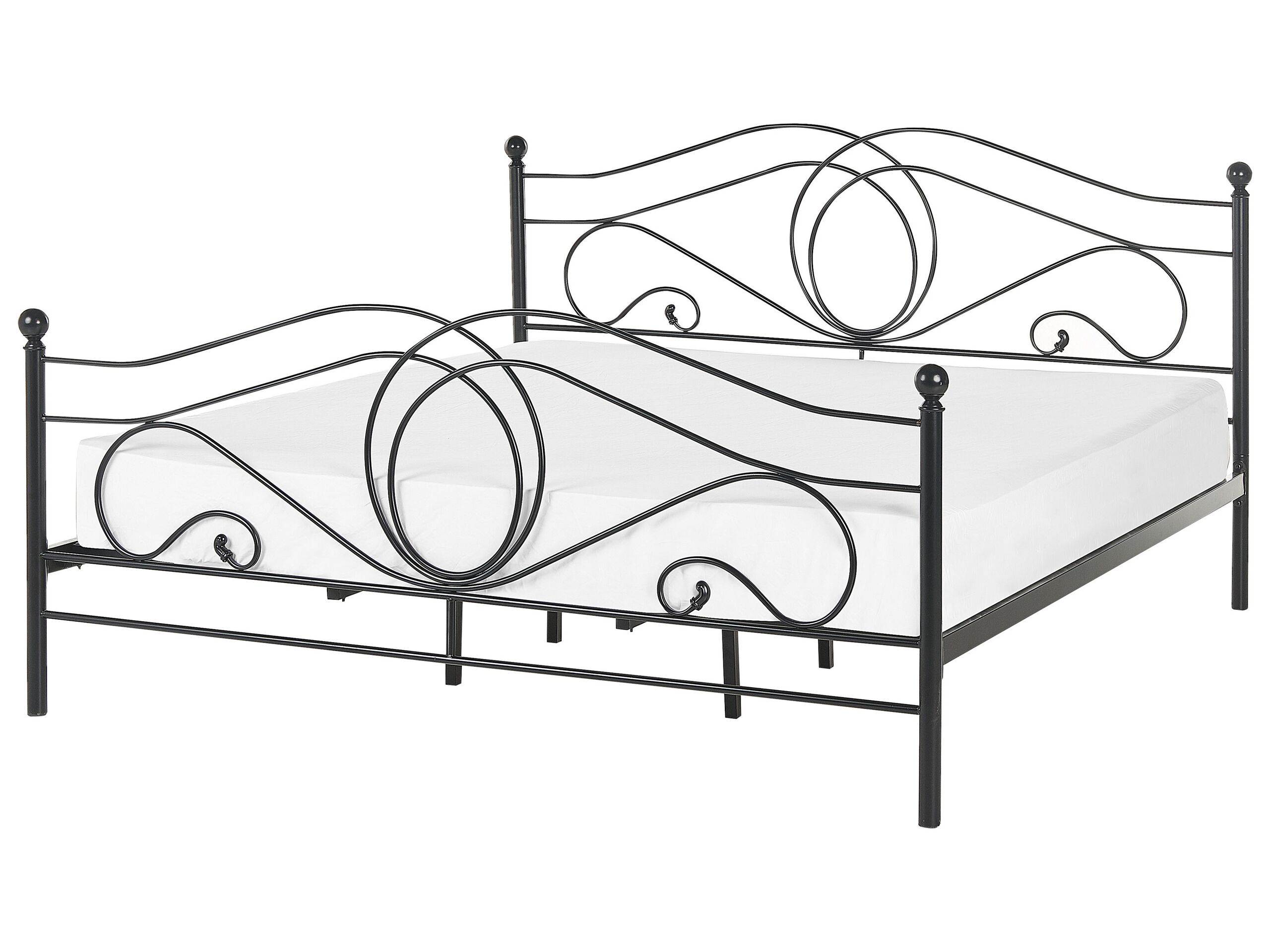 Metal EU Super King Bed Black LYRA