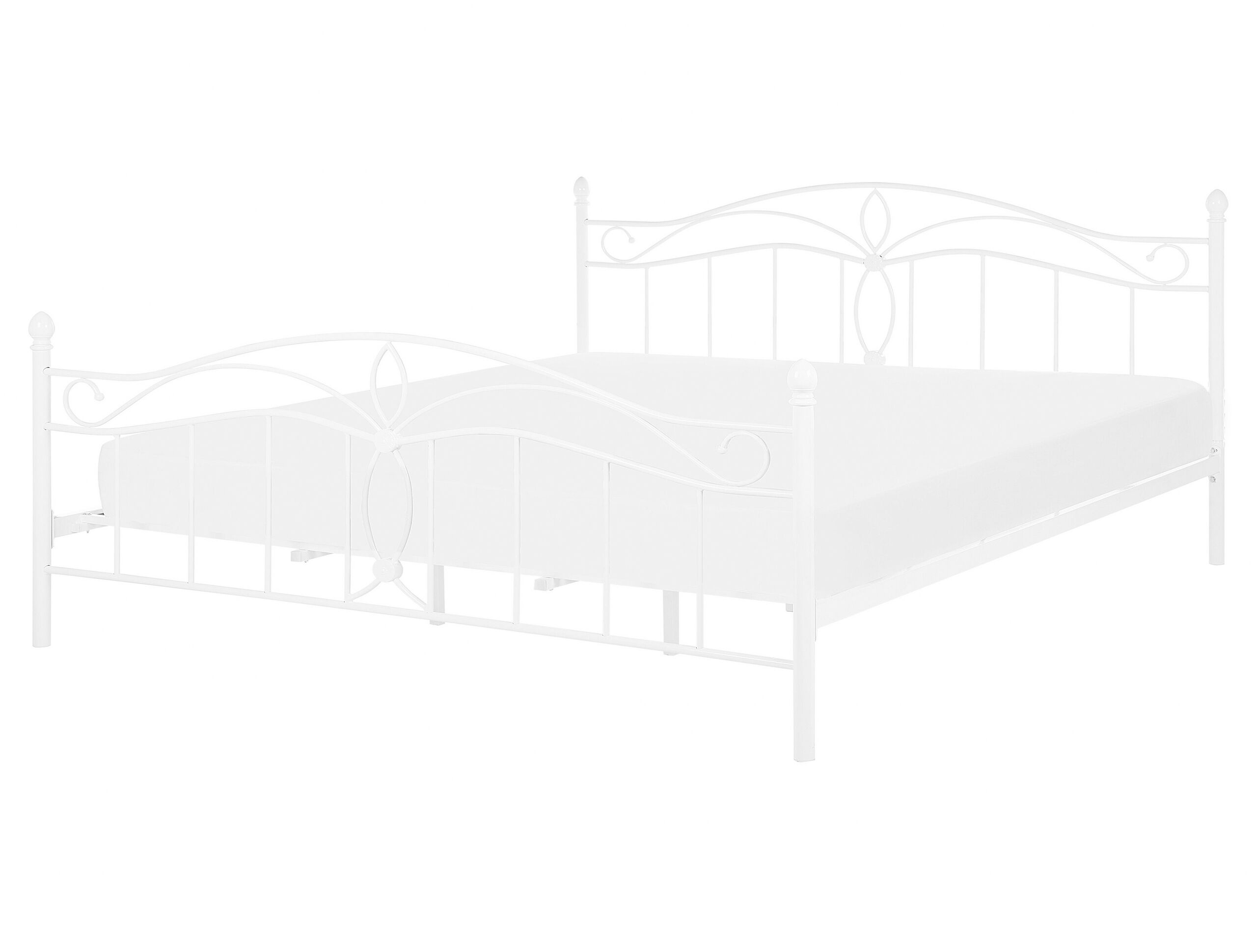 Metal EU King Size Bed White ANTLIA