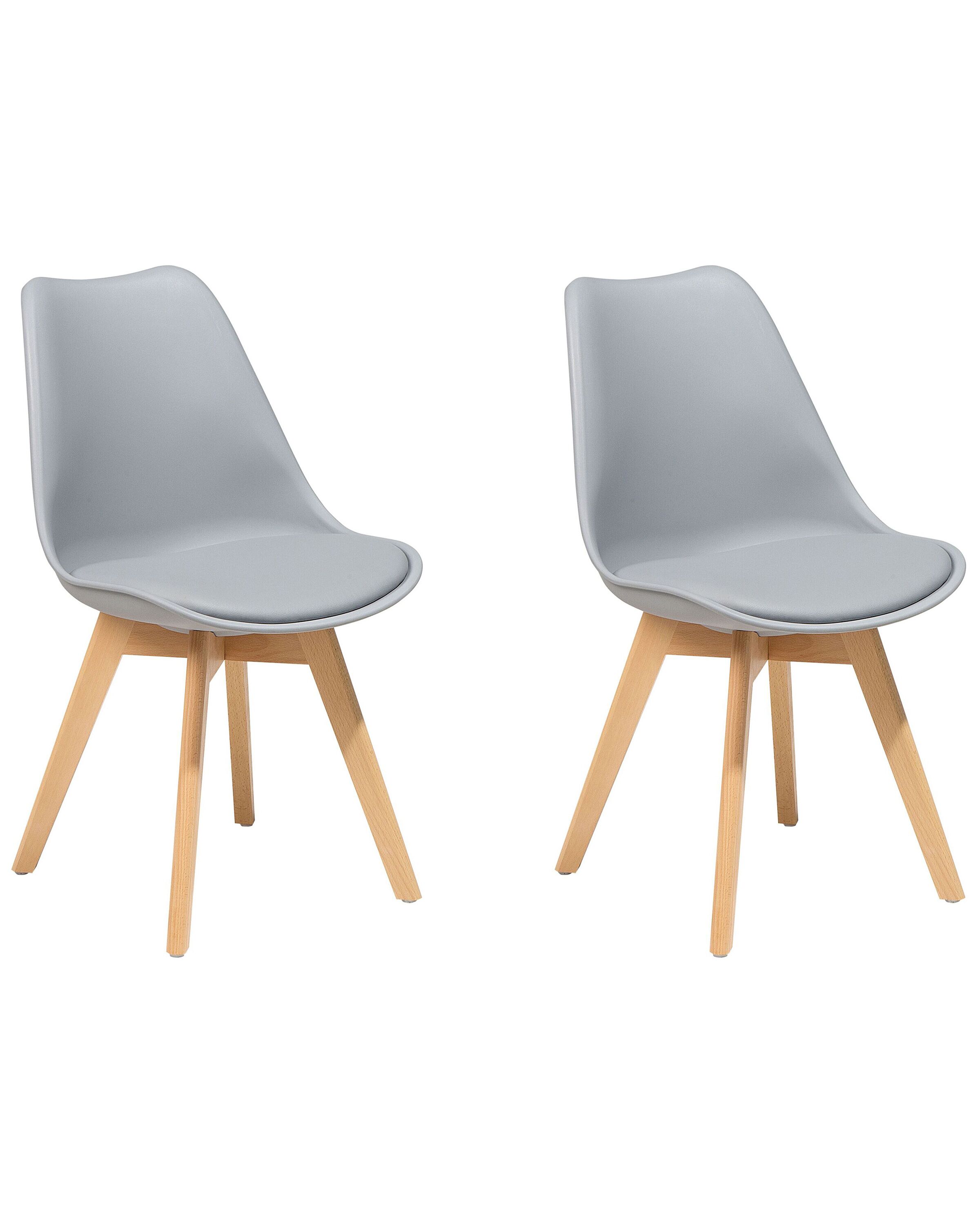 Set of 2 Dining Chairs Grey DAKOTA II