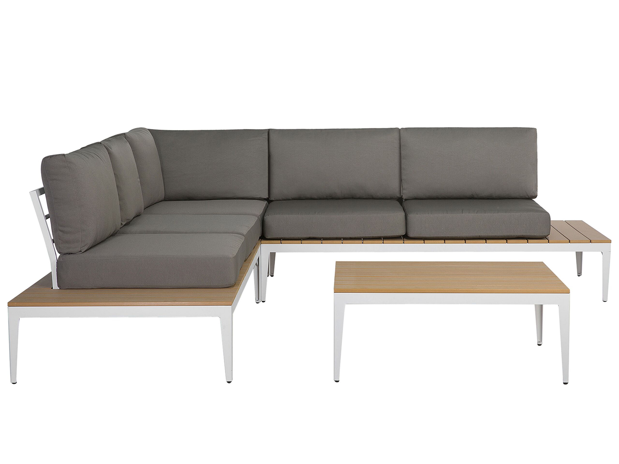 5 Seater Aluminium Garden Corner Sofa Set Grey POSITANO