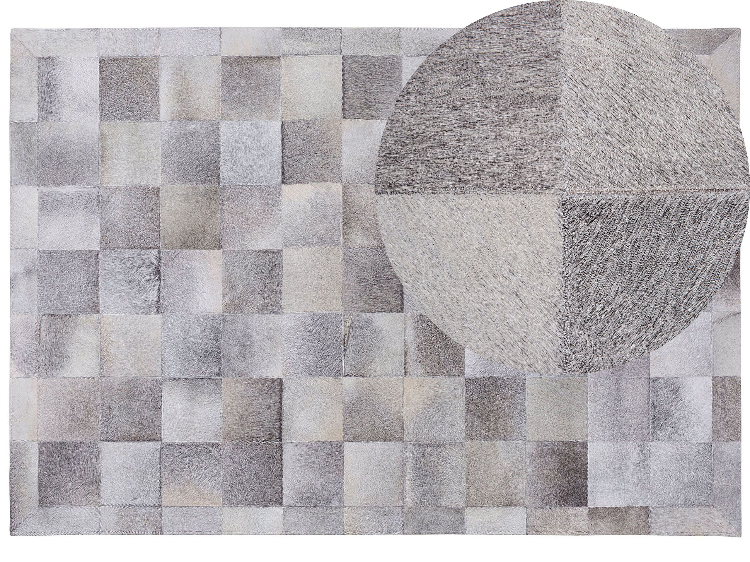 Cowhide Area Rug 160x230cm Grey