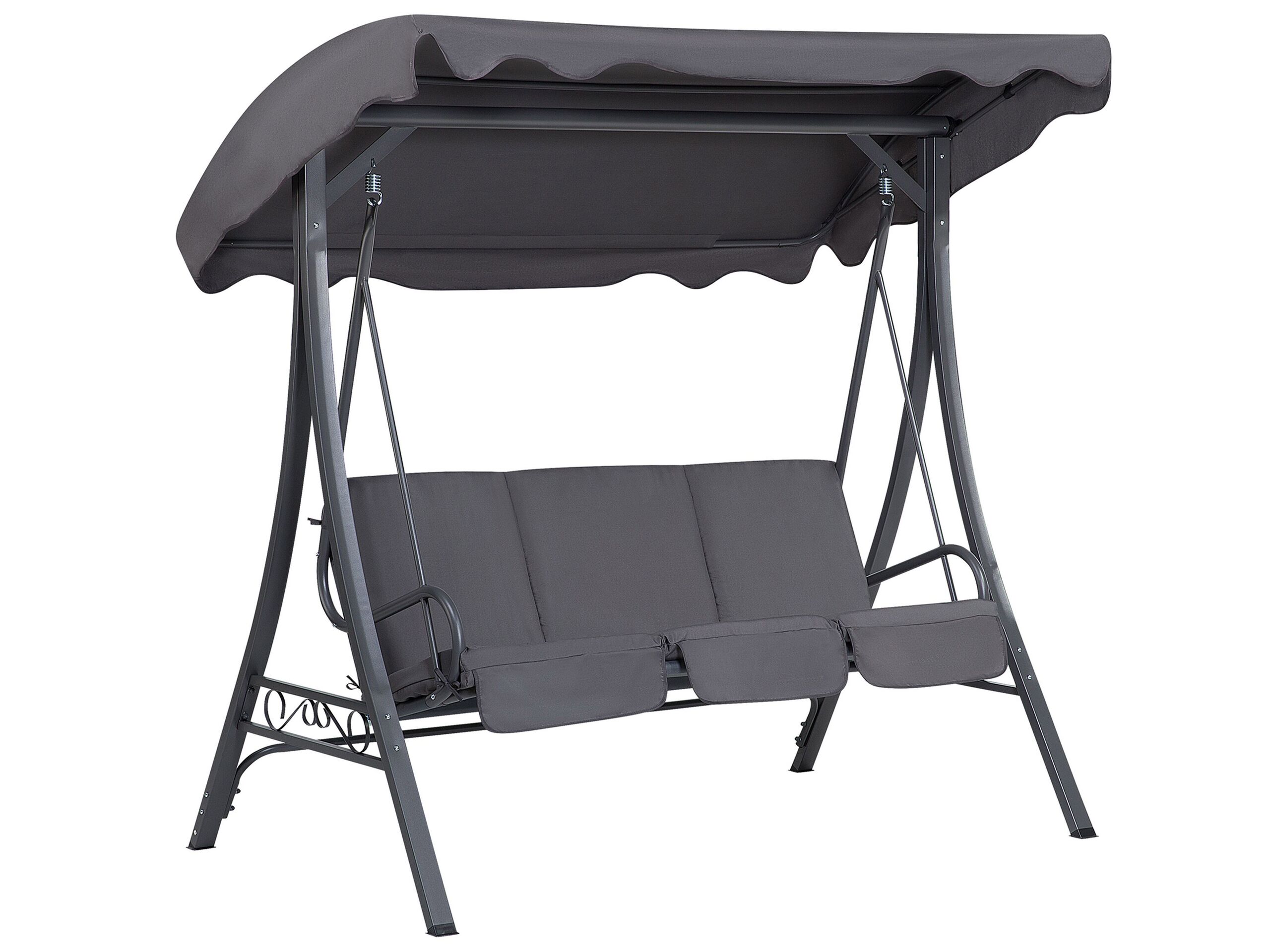 3 Seater Garden Swing Grey GARBO