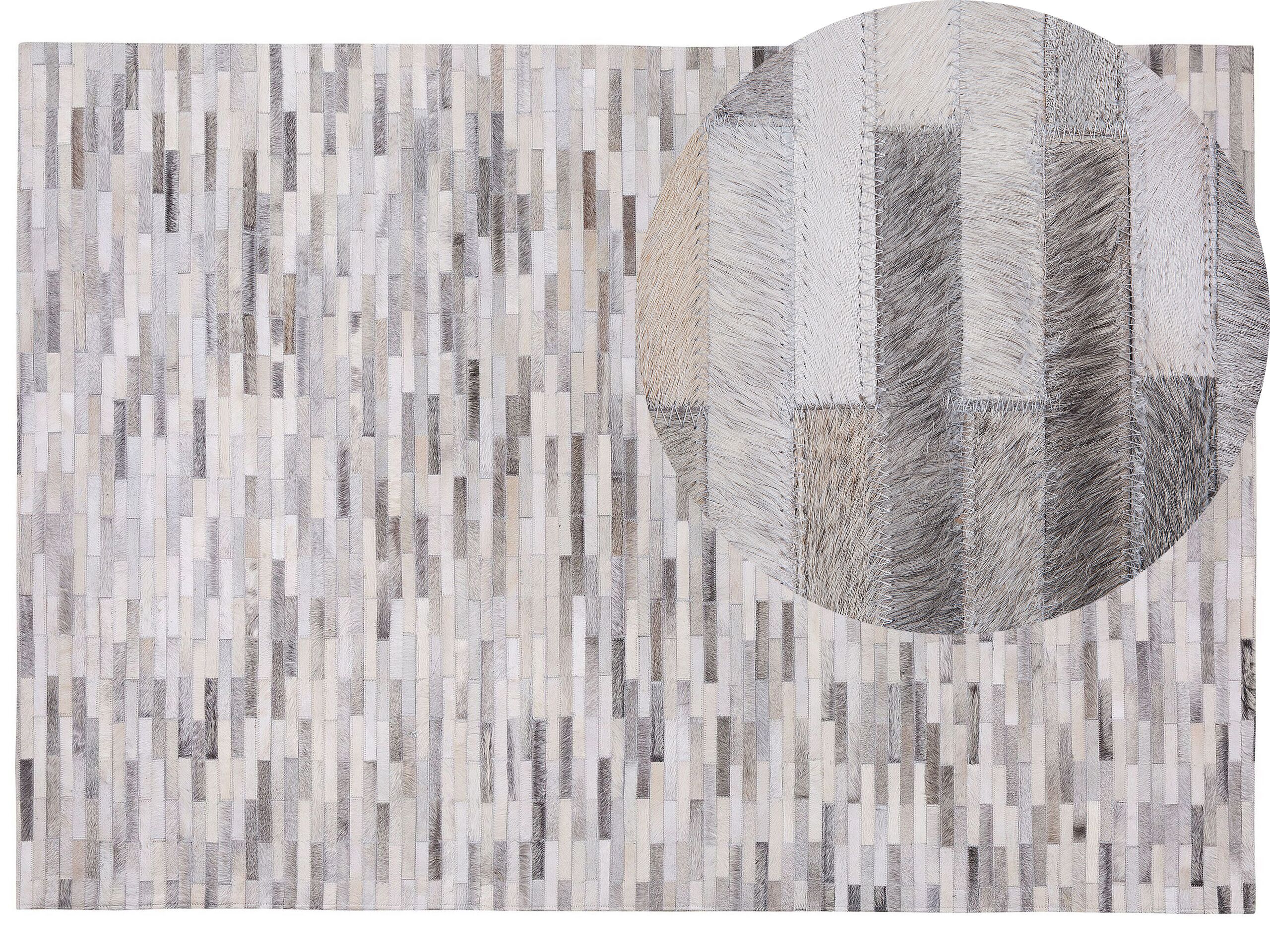 Cowhide Area Rug 160x230cm Grey