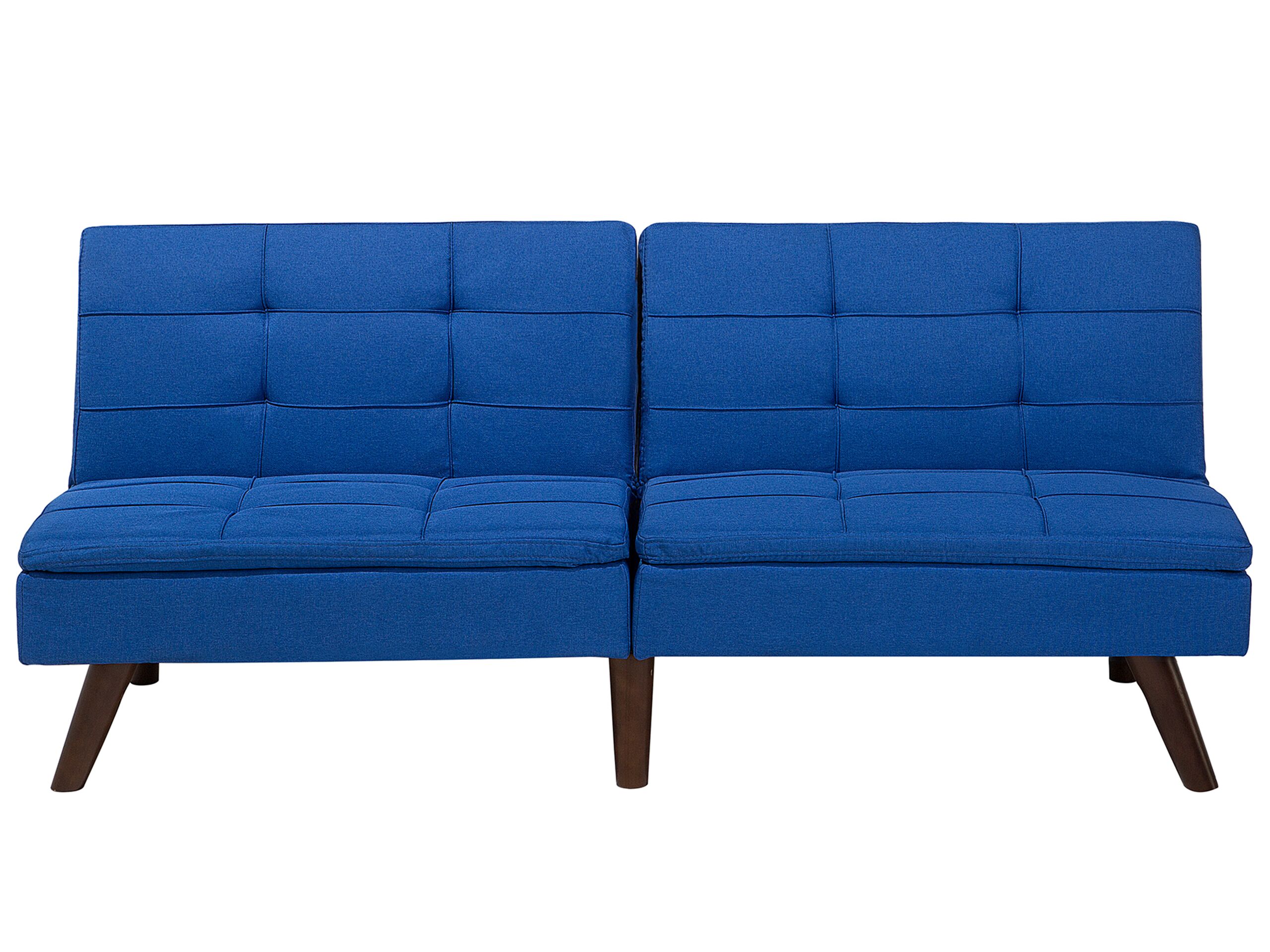 Fabric Sofa Bed Navy Blue RONNE