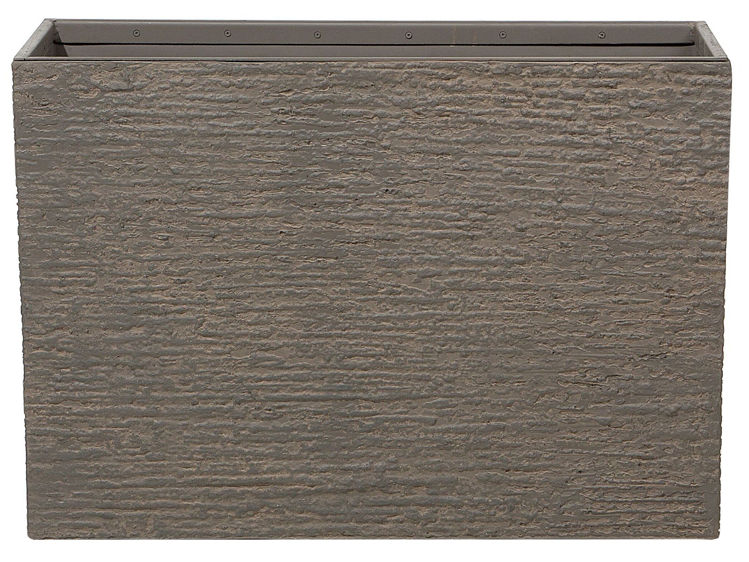 Rectangular Plant Pot 34 x 80 x 56 cm Brown EDESSA