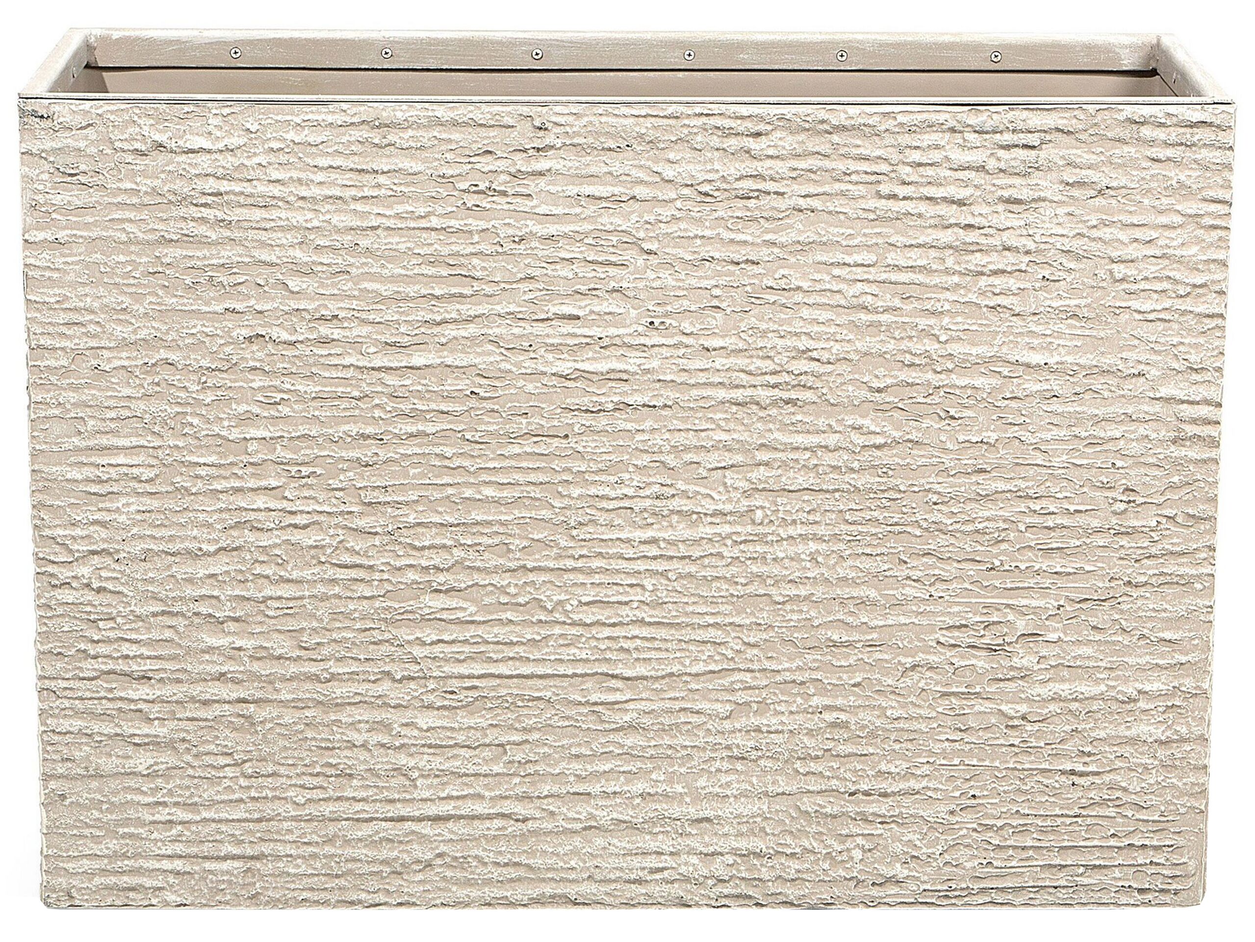 Rectangular Plant Pot 34 x 80 x 56 cm Beige EDESSA