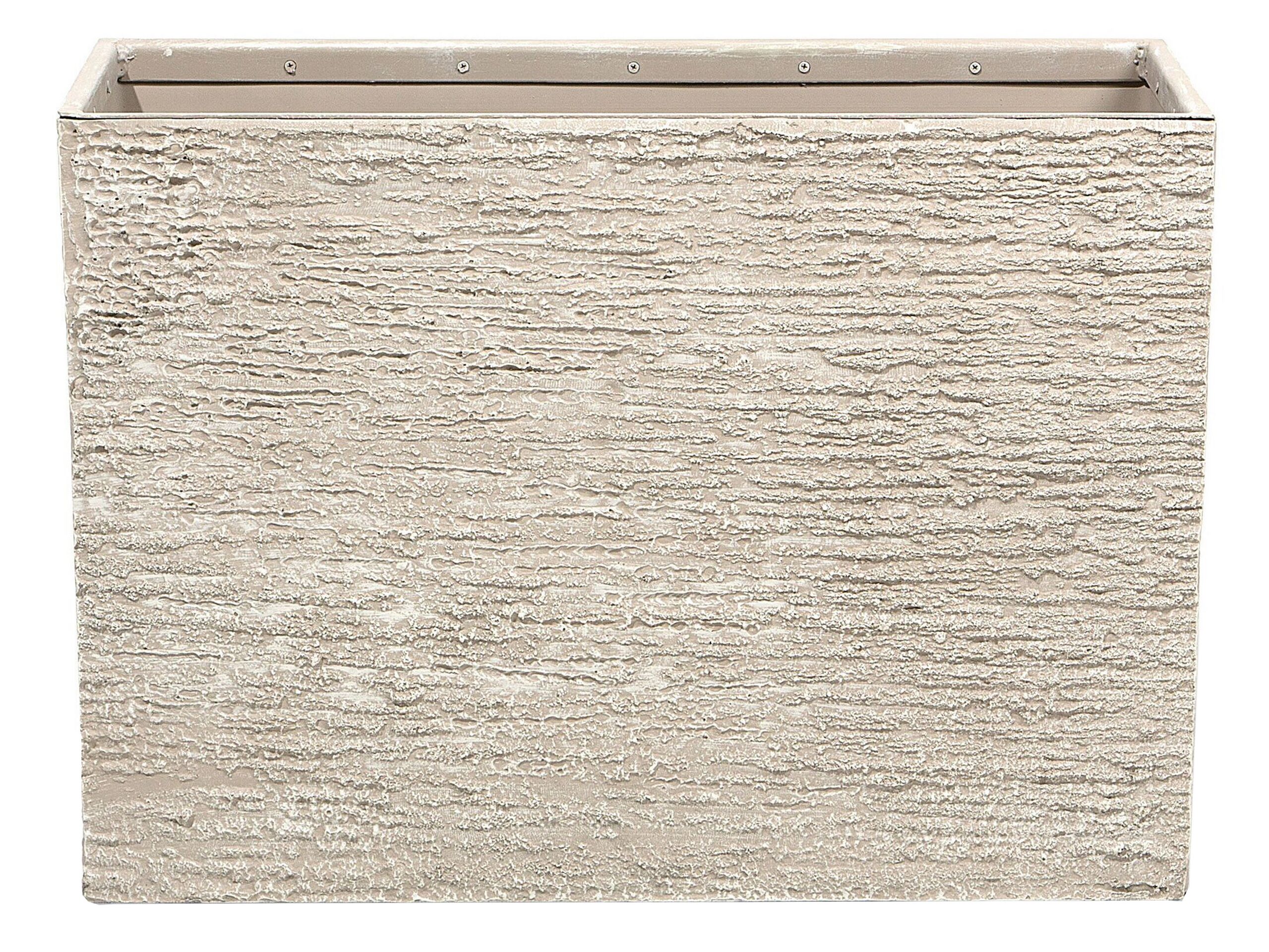 Rectangular Plant Pot 29 x 70 x 50 cm Beige EDESSA