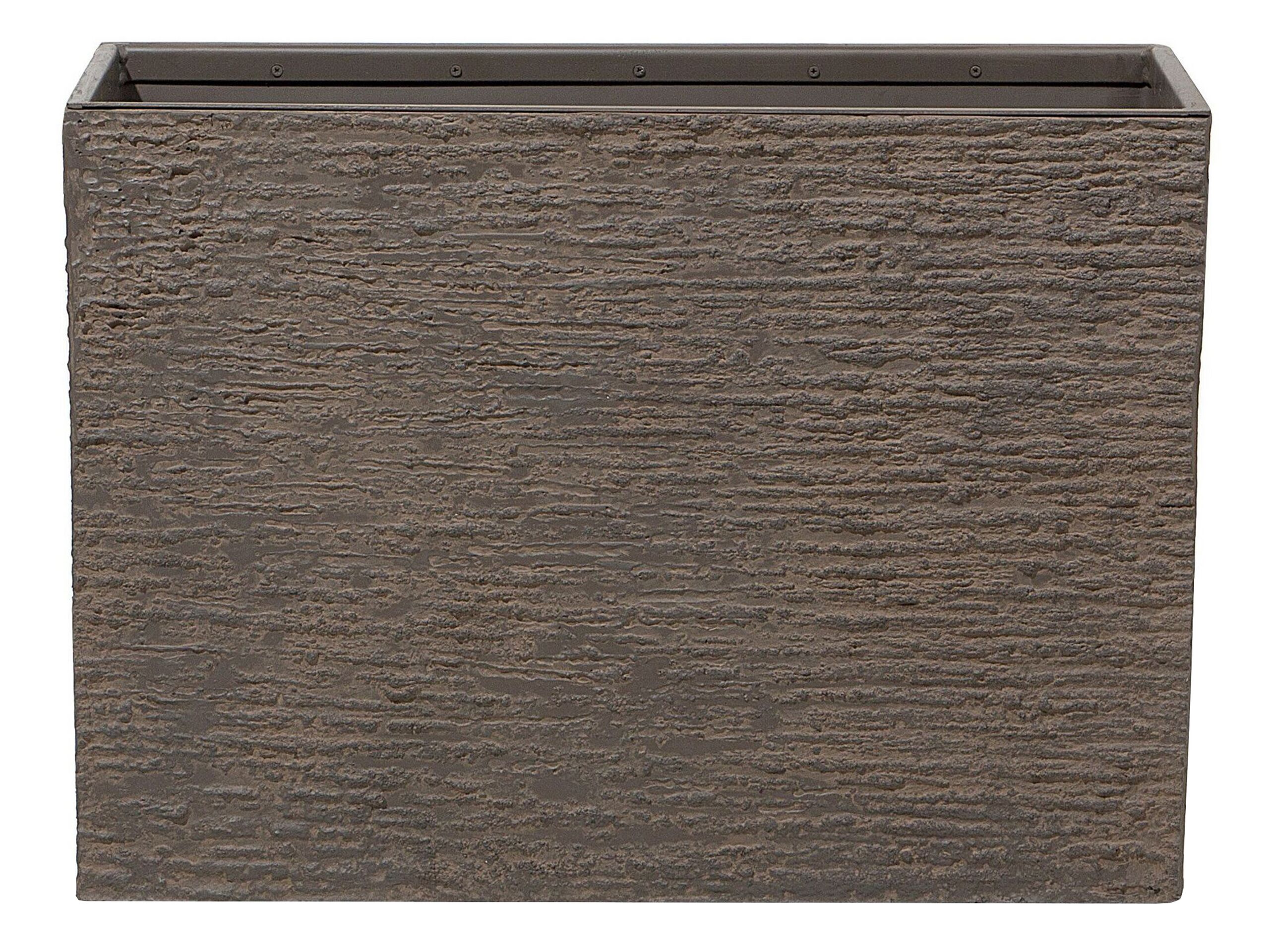Rectangular Plant Pot 29 x 70 x 50 cm Brown EDESSA