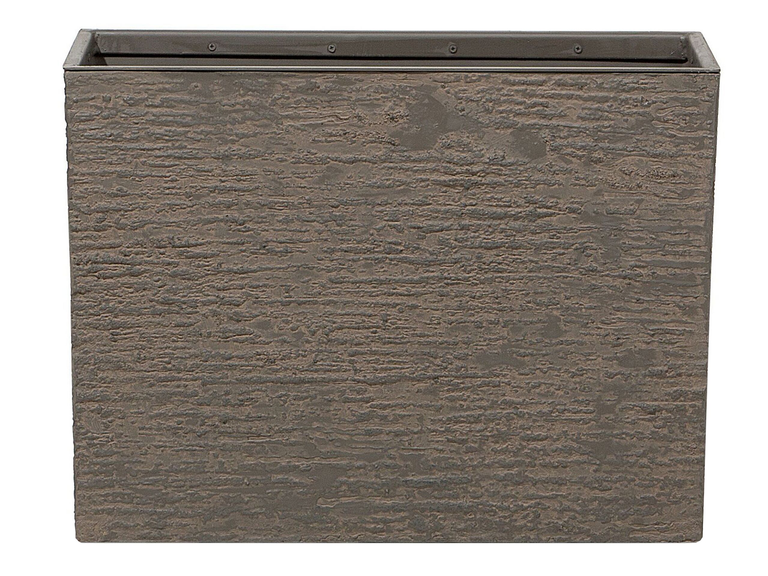 Rectangular Plant Pot 25 x 60 x 45 cm Brown EDESSA