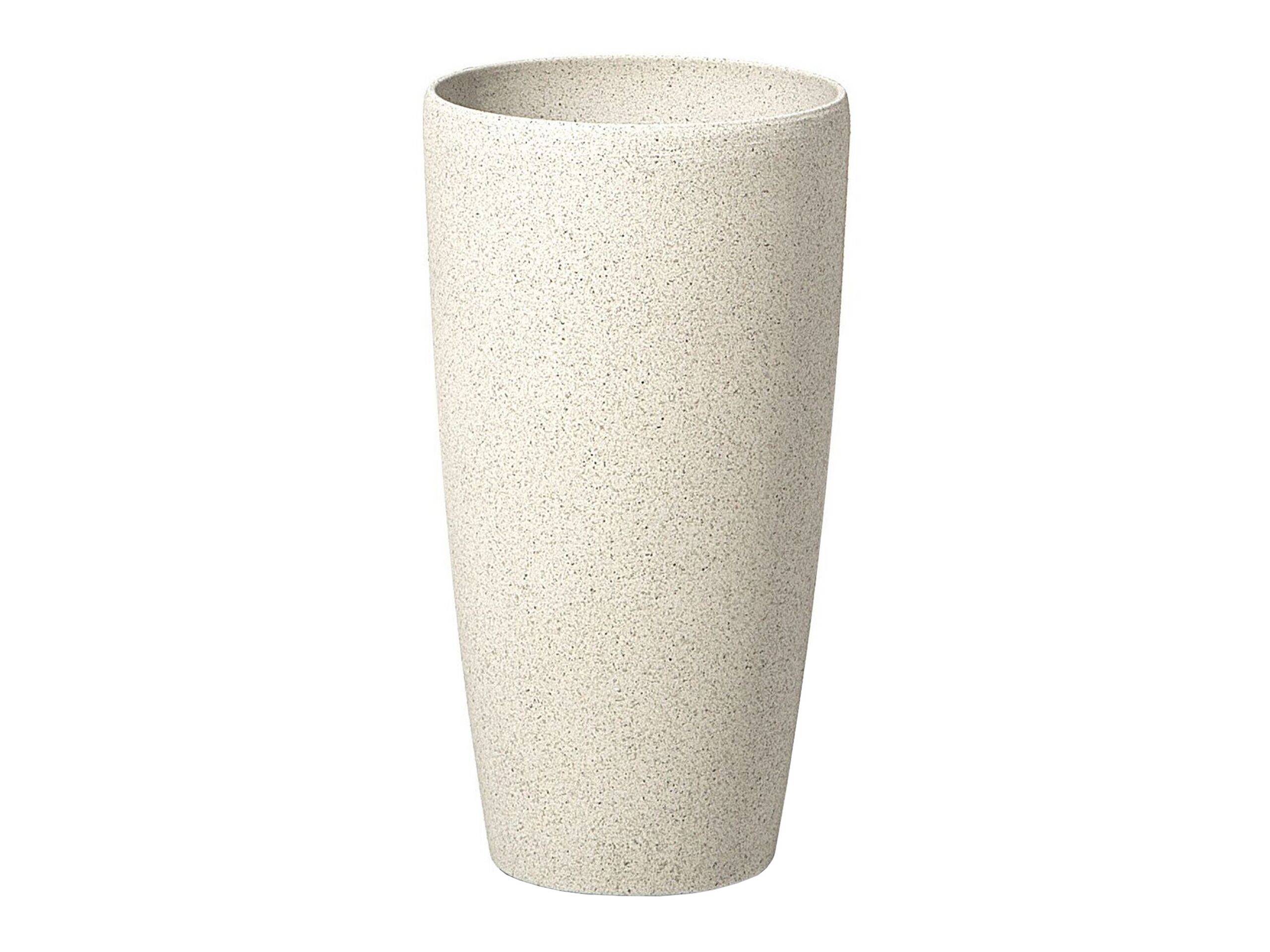 Plant Pot Stone 23 x 23 x 43 cm Beige ABDERA
