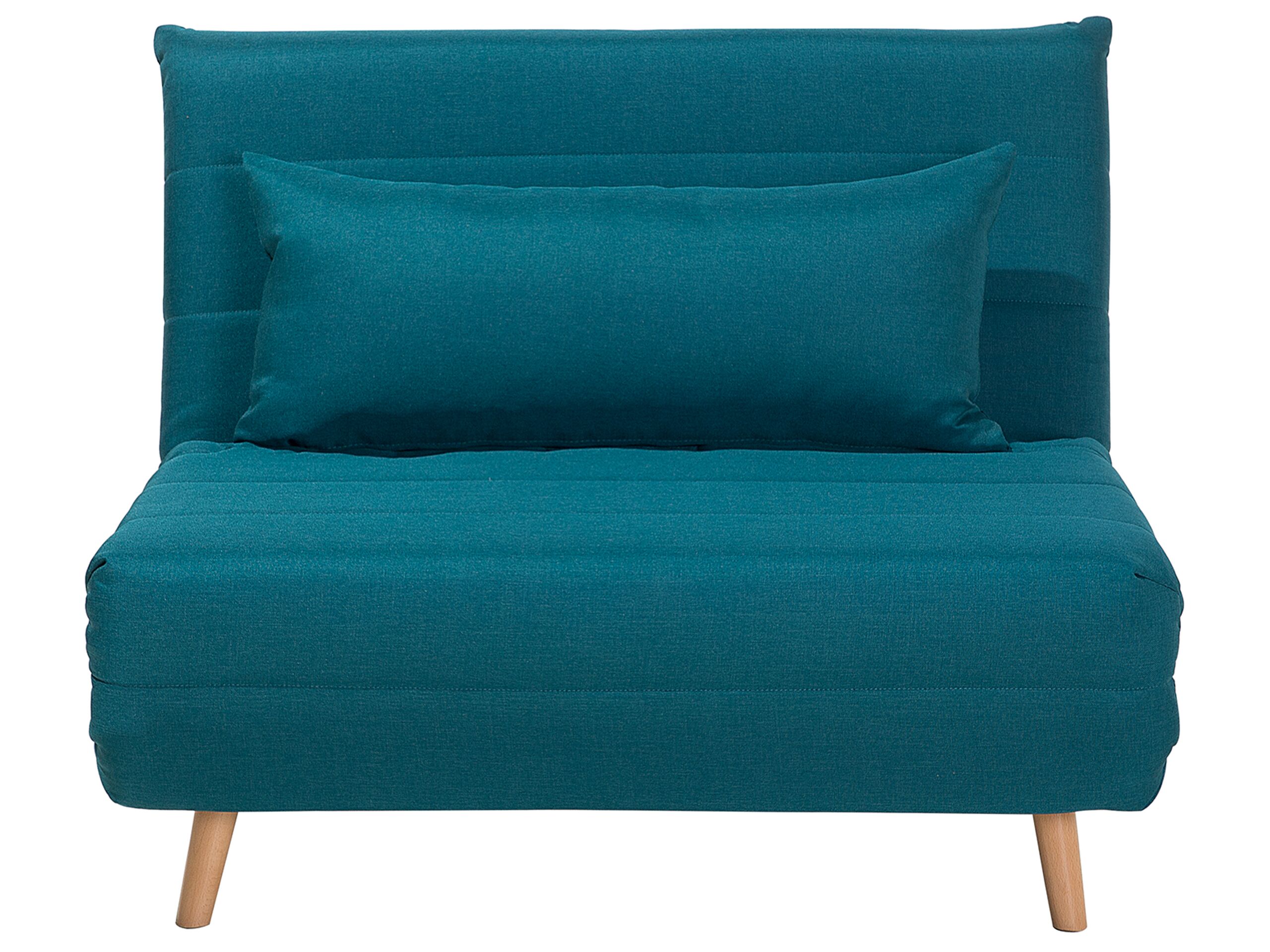 Fabric Single Sofa Bed Blue SETTEN
