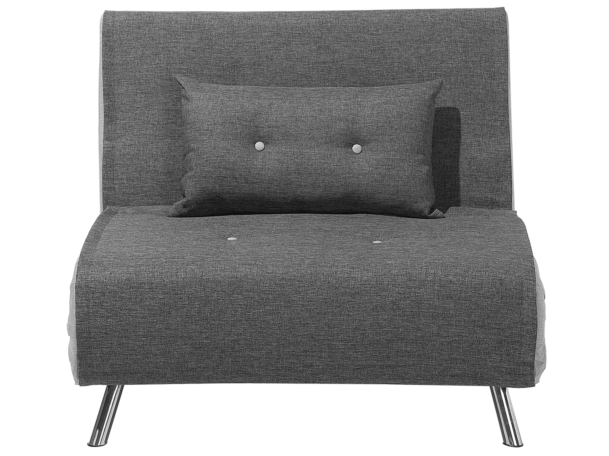 Fabric Single Sofa Bed Grey FARRIS
