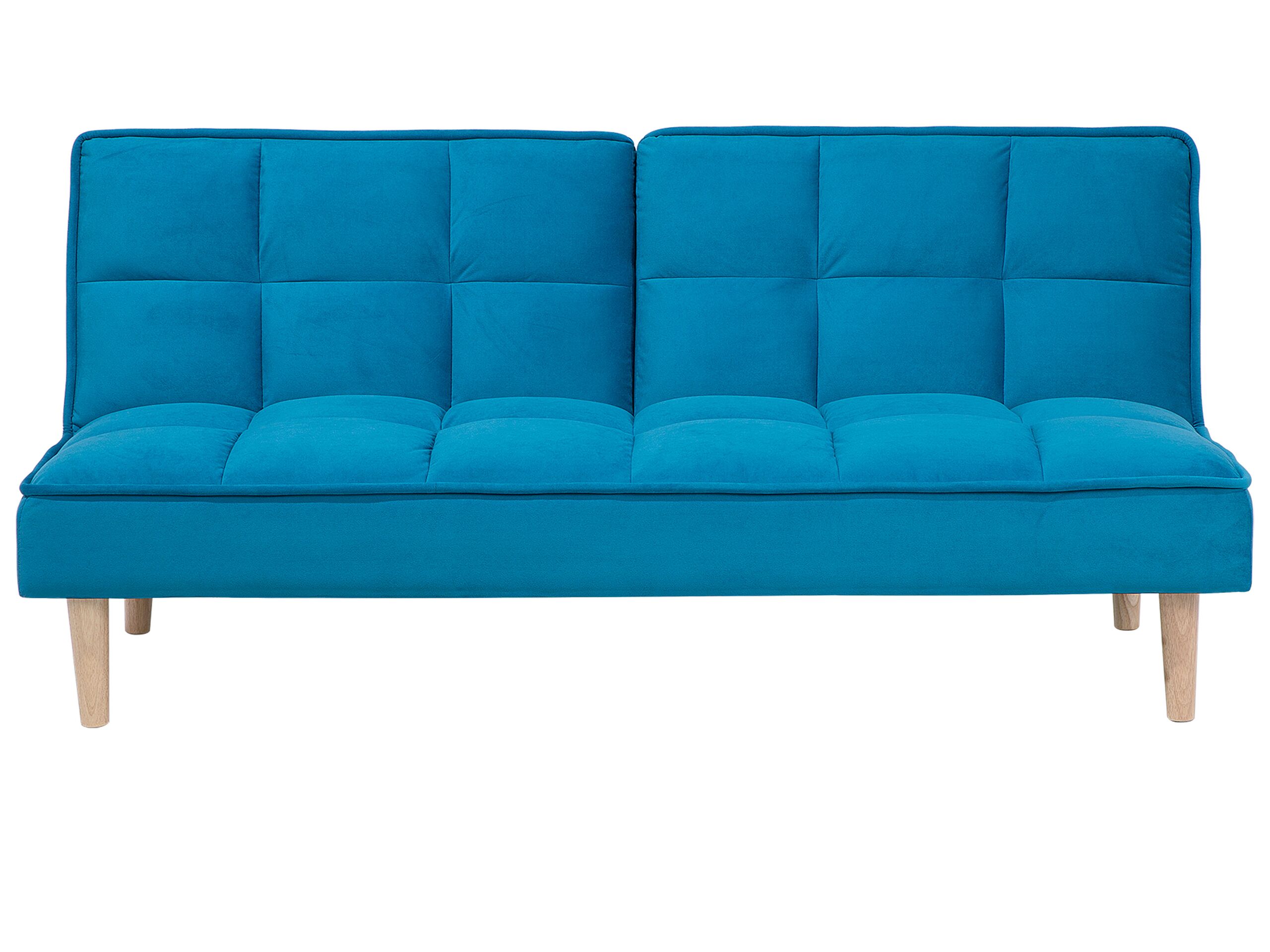 Fabric Sofa Bed Blue SILJAN