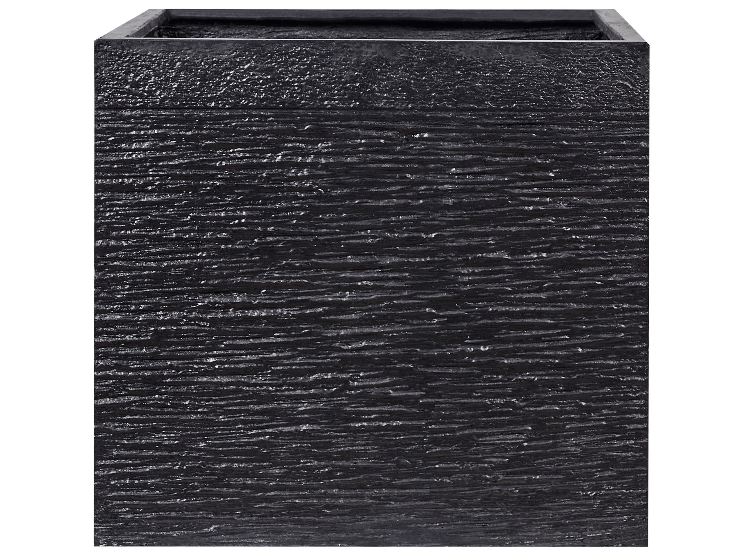 Flower Pot Fibre Clay Black 50 x 50 x 46 PAROS