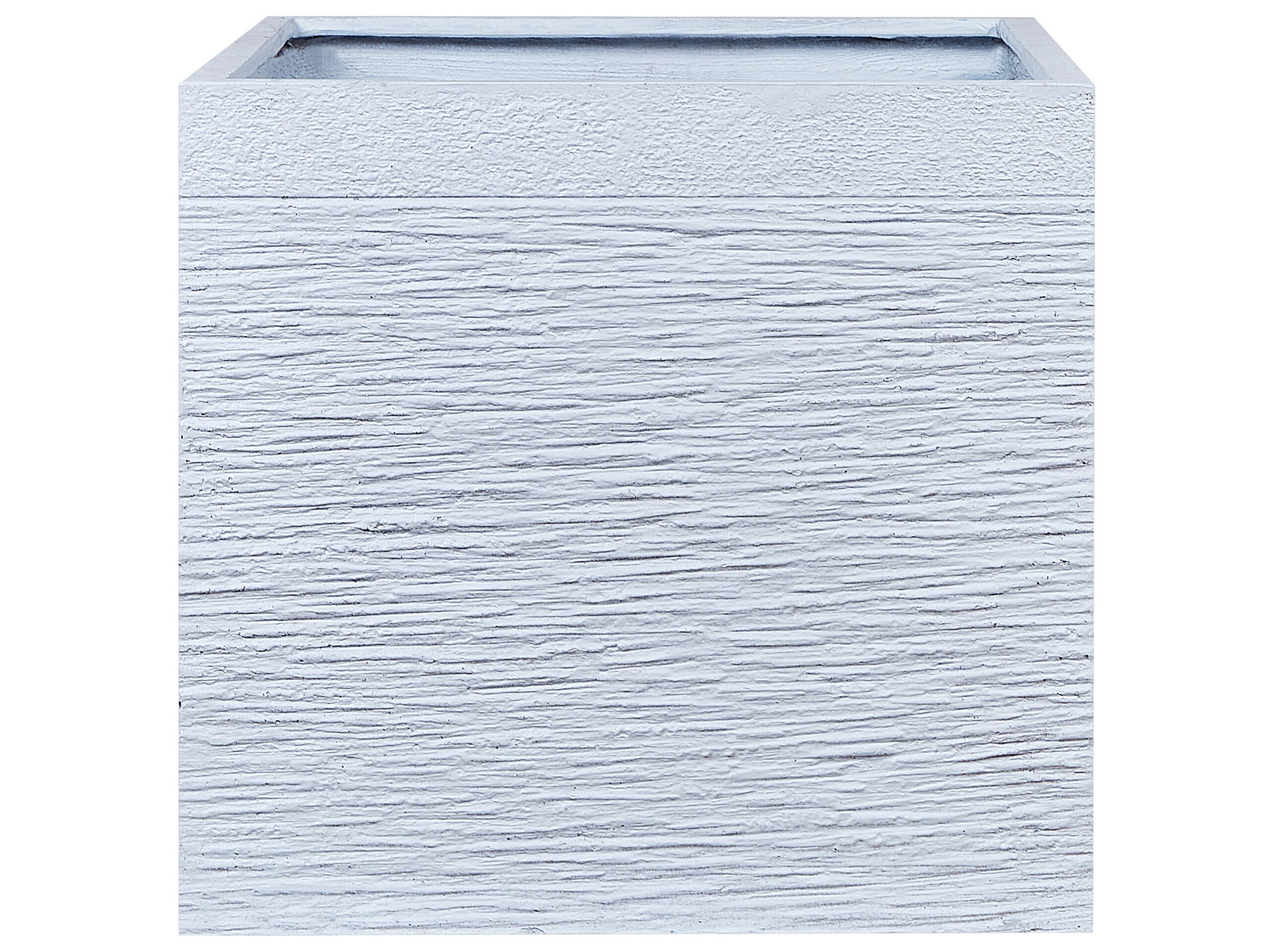 Flower Pot Fibre Clay White 50 x 50 x 46 cm PAROS