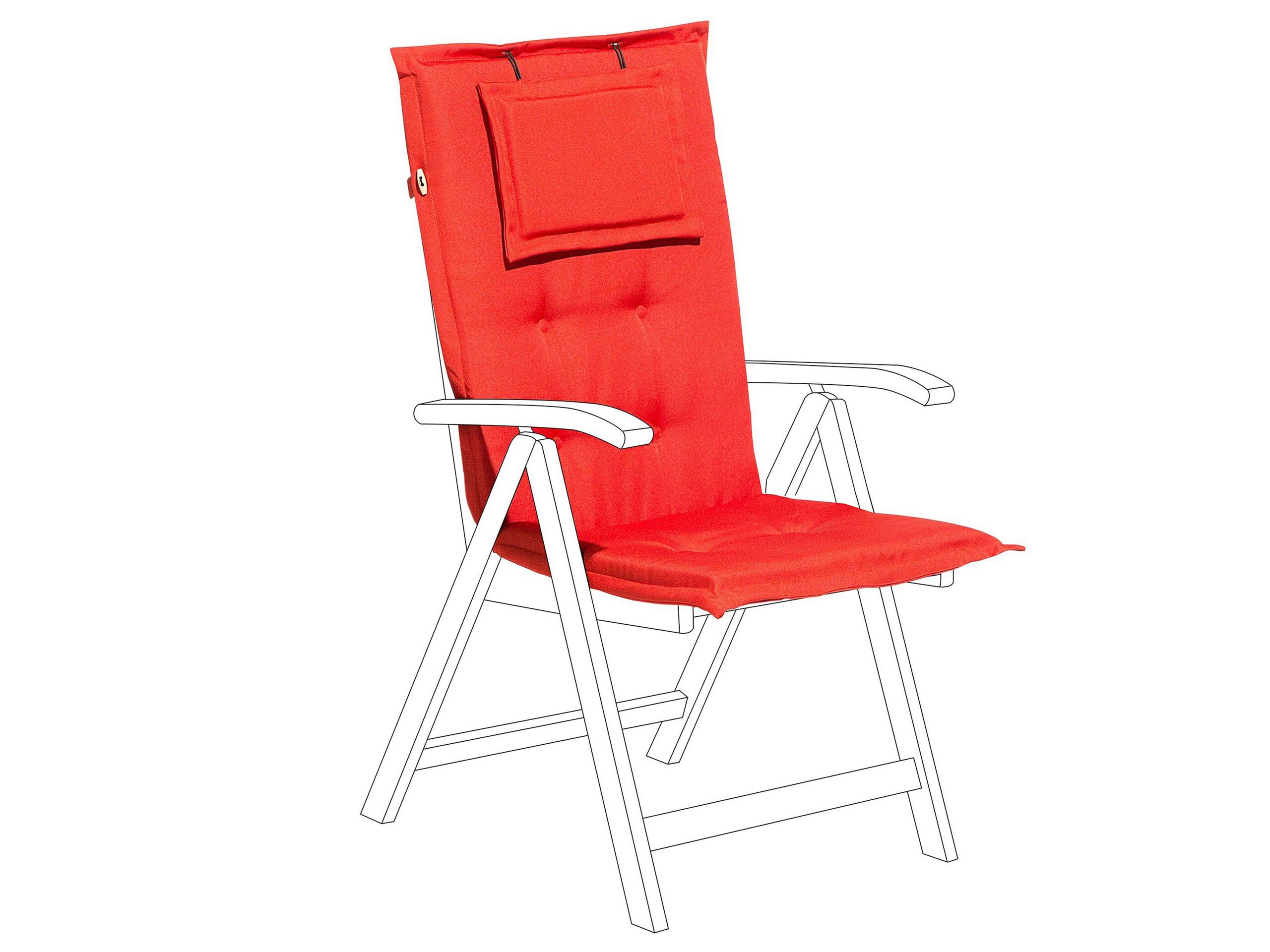 Outdoor Seat/Back Cushion Red TOSCANA/JAVA