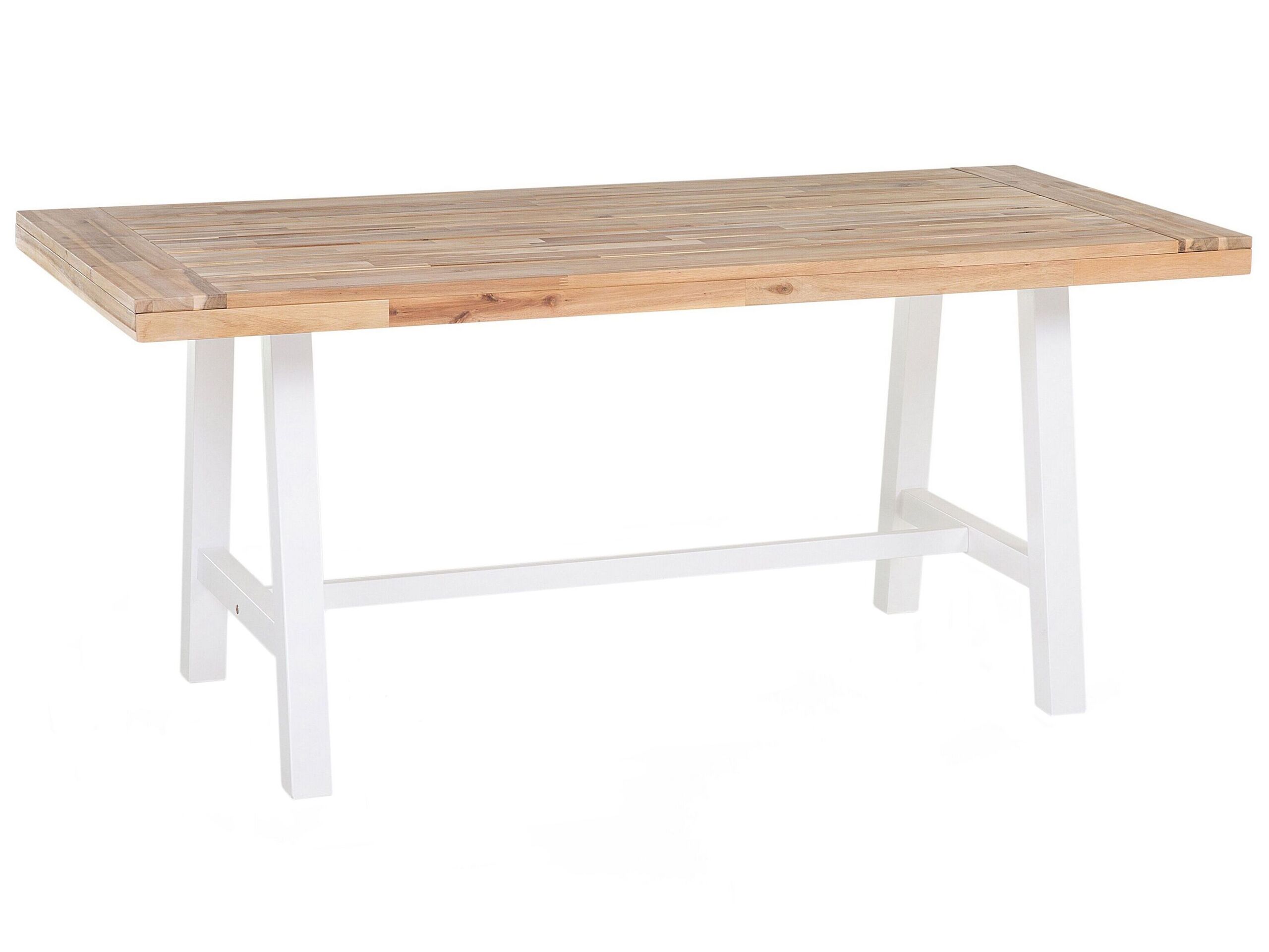Acacia Dining Table 170 x 80 cm White SCANIA