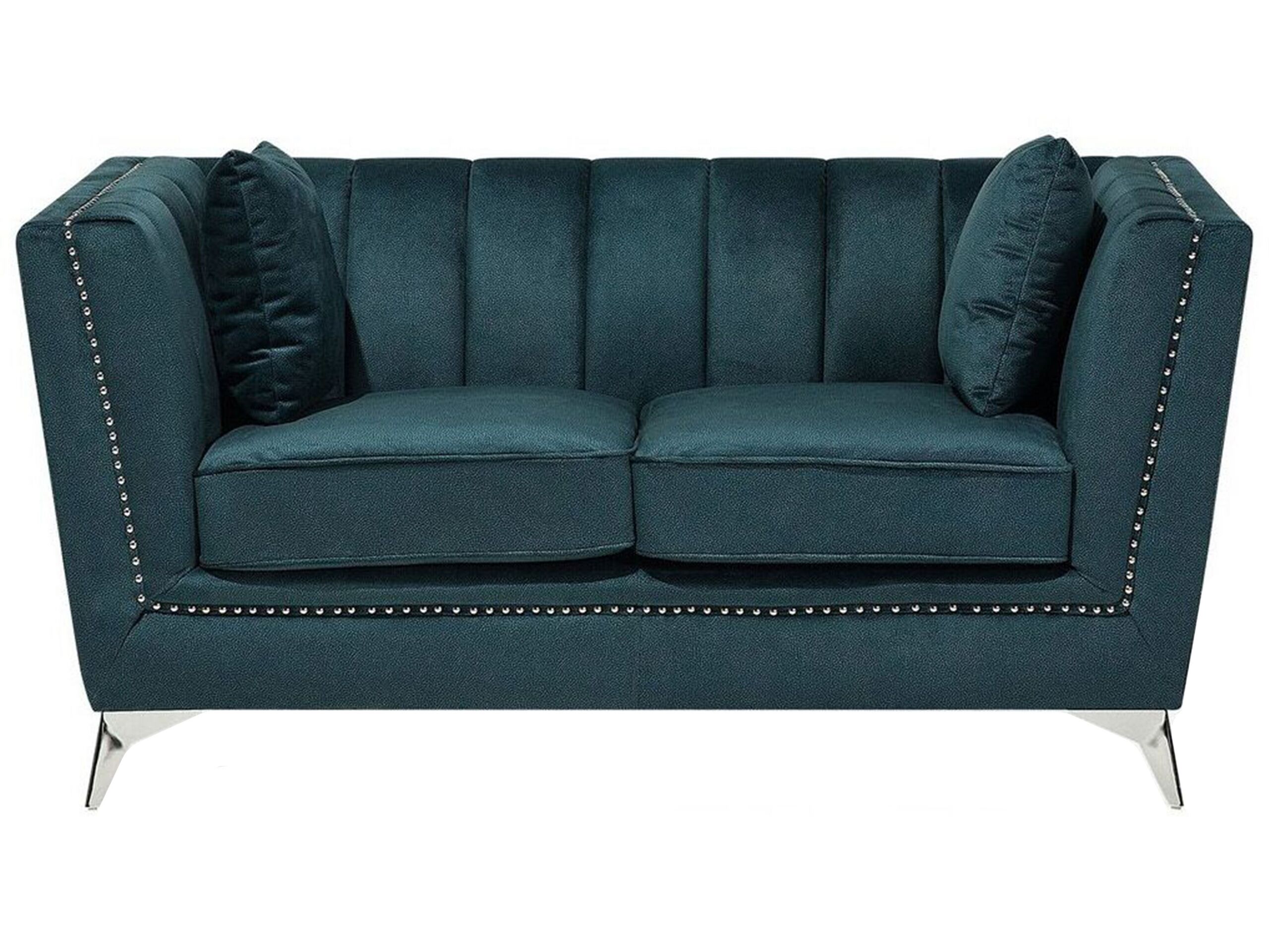 2 Seater Velvet Fabric Sofa Teal GAULA