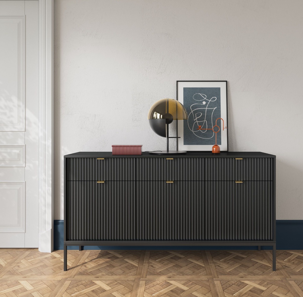 DYFED Sideboard 154cm - Black