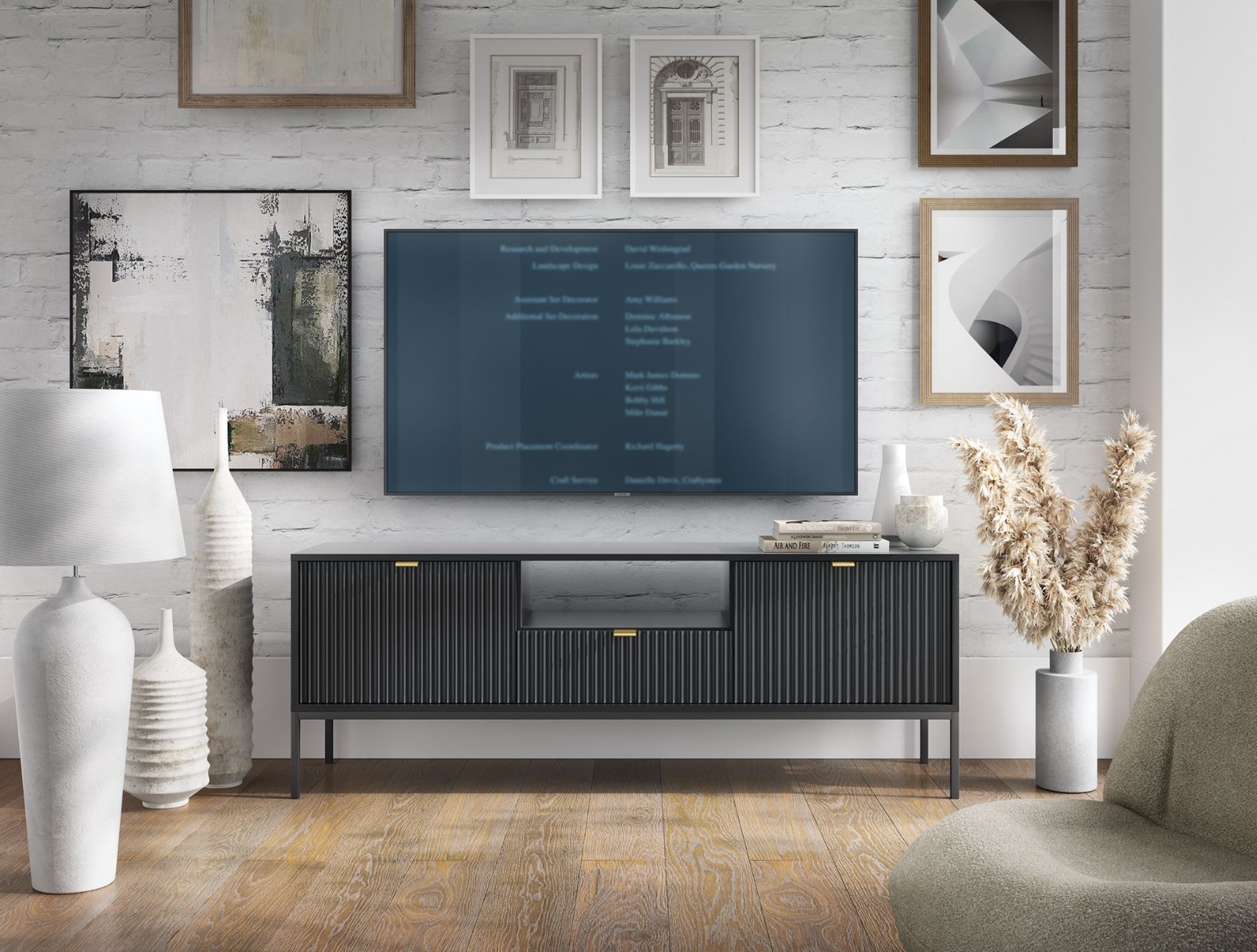 DYFED TV Stand 154cm - Black