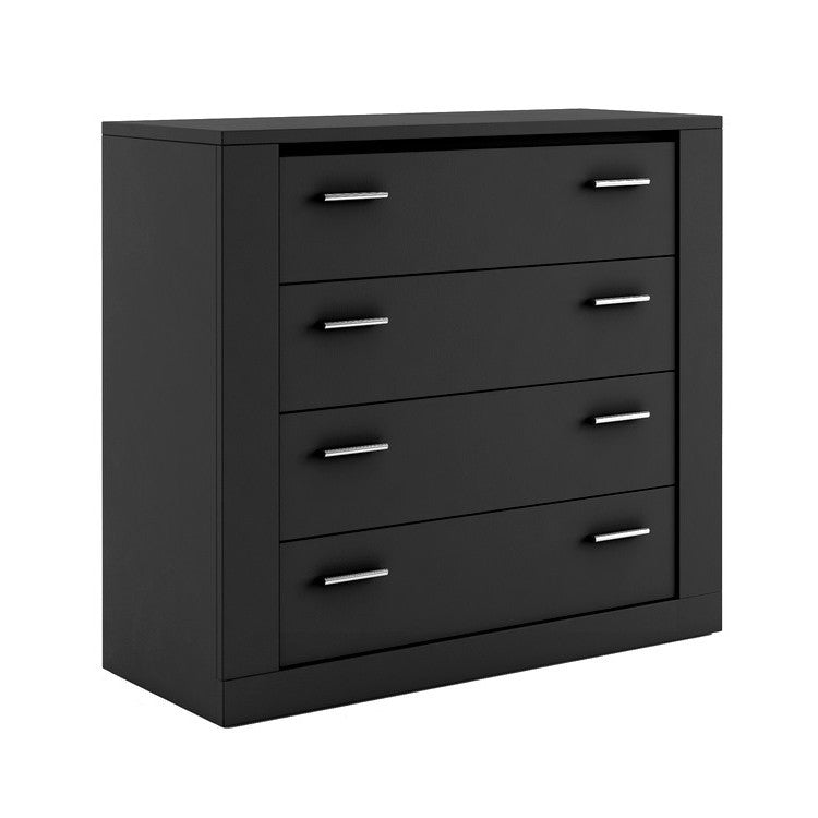 INNISFAIL Black Chest of Drawers - Medium-sized, 4 Drawers