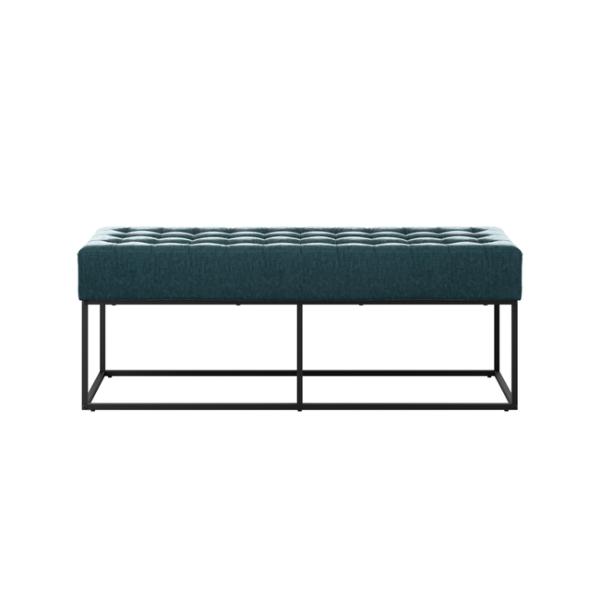 Hudson Bench with Black Legs - Yale Blue