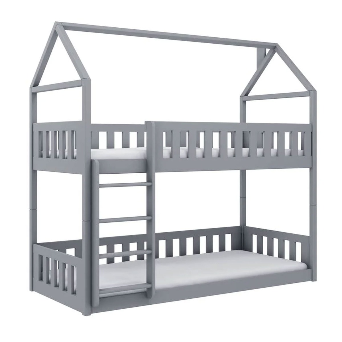 Zeke Fox Wooden Bunk Bed Frame - Grey