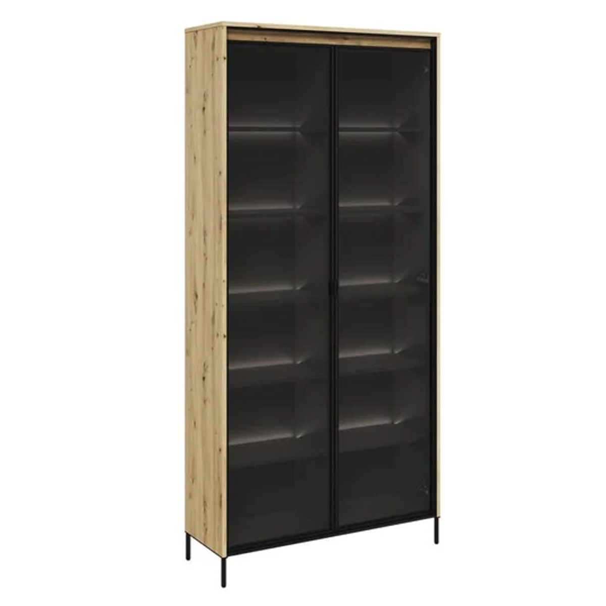 TRADESSA Tall Display Cabinet - Oak