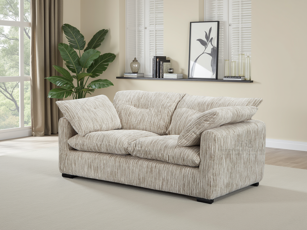 HAWKSTONE Fabric 2 Seater Sofa - Grey