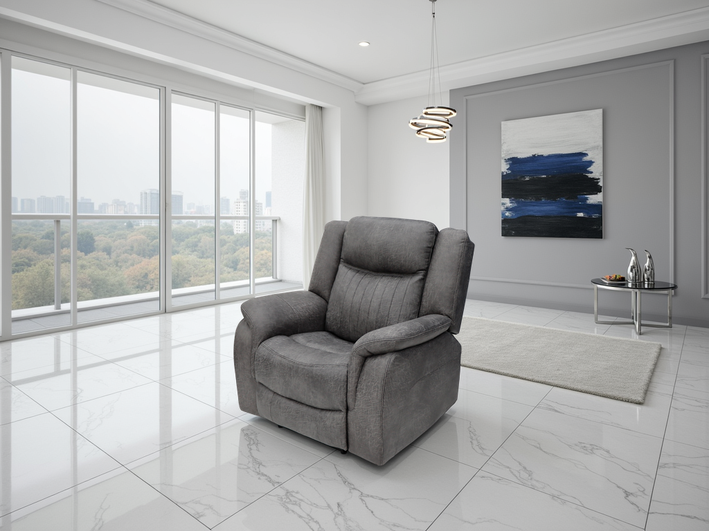 LAVENTO Fabric Electric Recliner Armchair - Grey