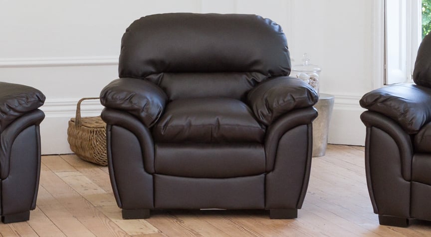 Armchir - NOCERA Leather Chair - Brown